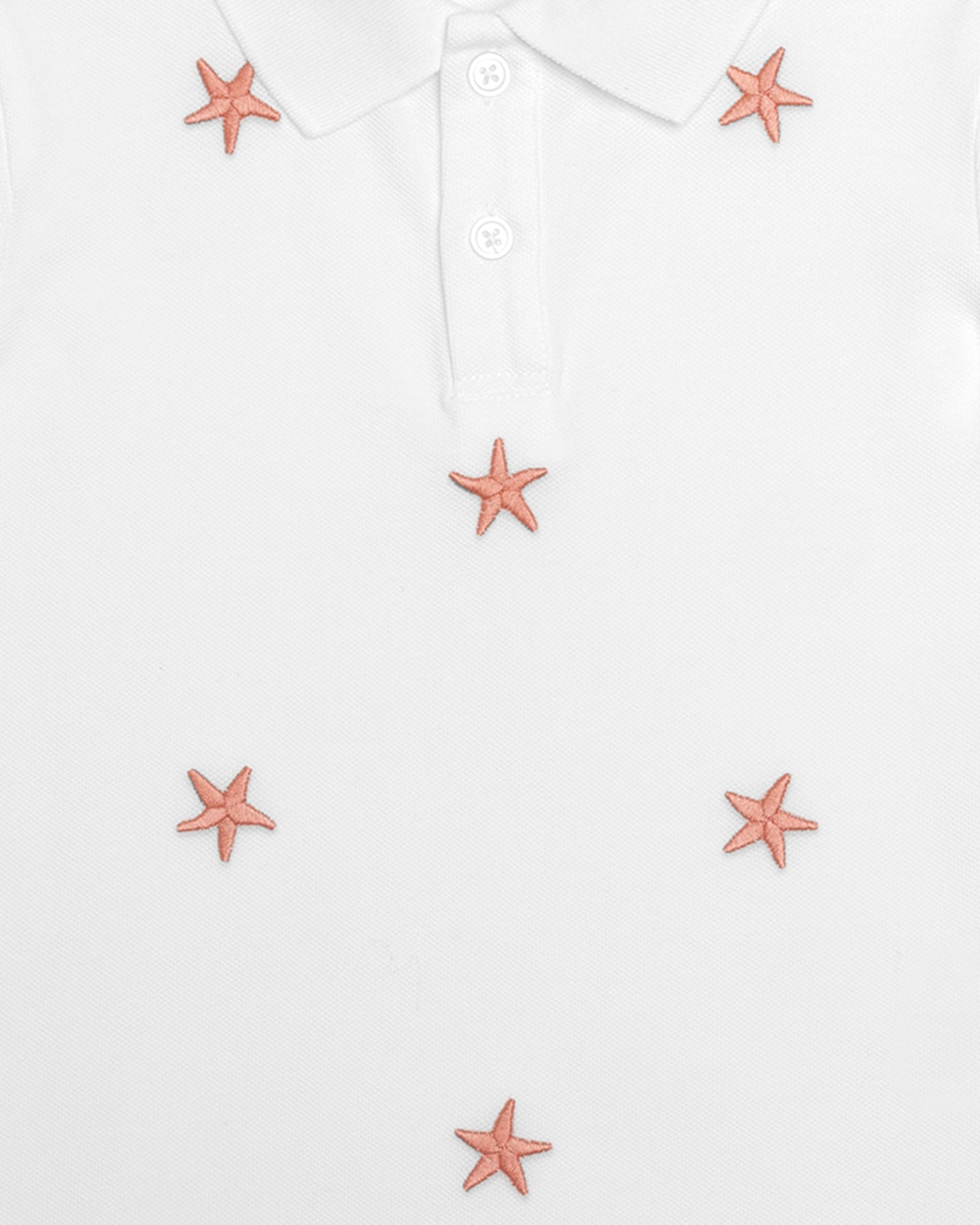 Scout Embriodered Polo in WHITE