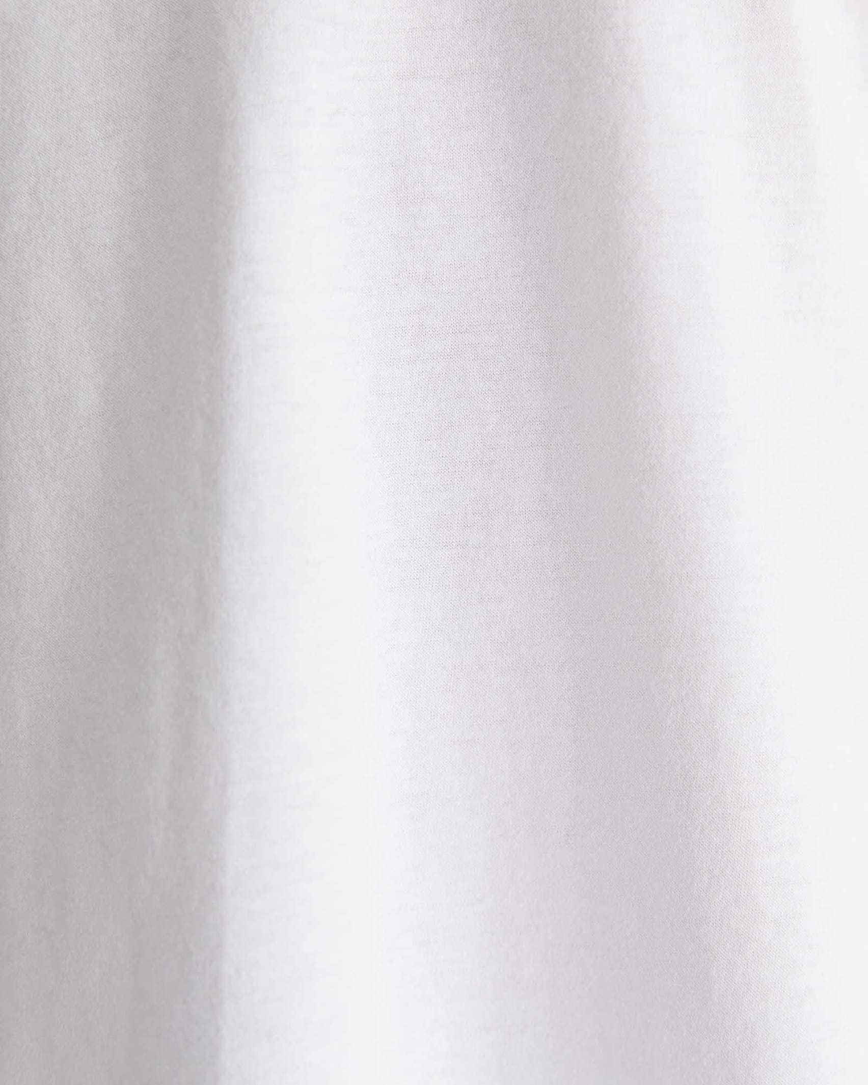 Cotton Crew 3/4 Sleeve T-Shirt in WHITE