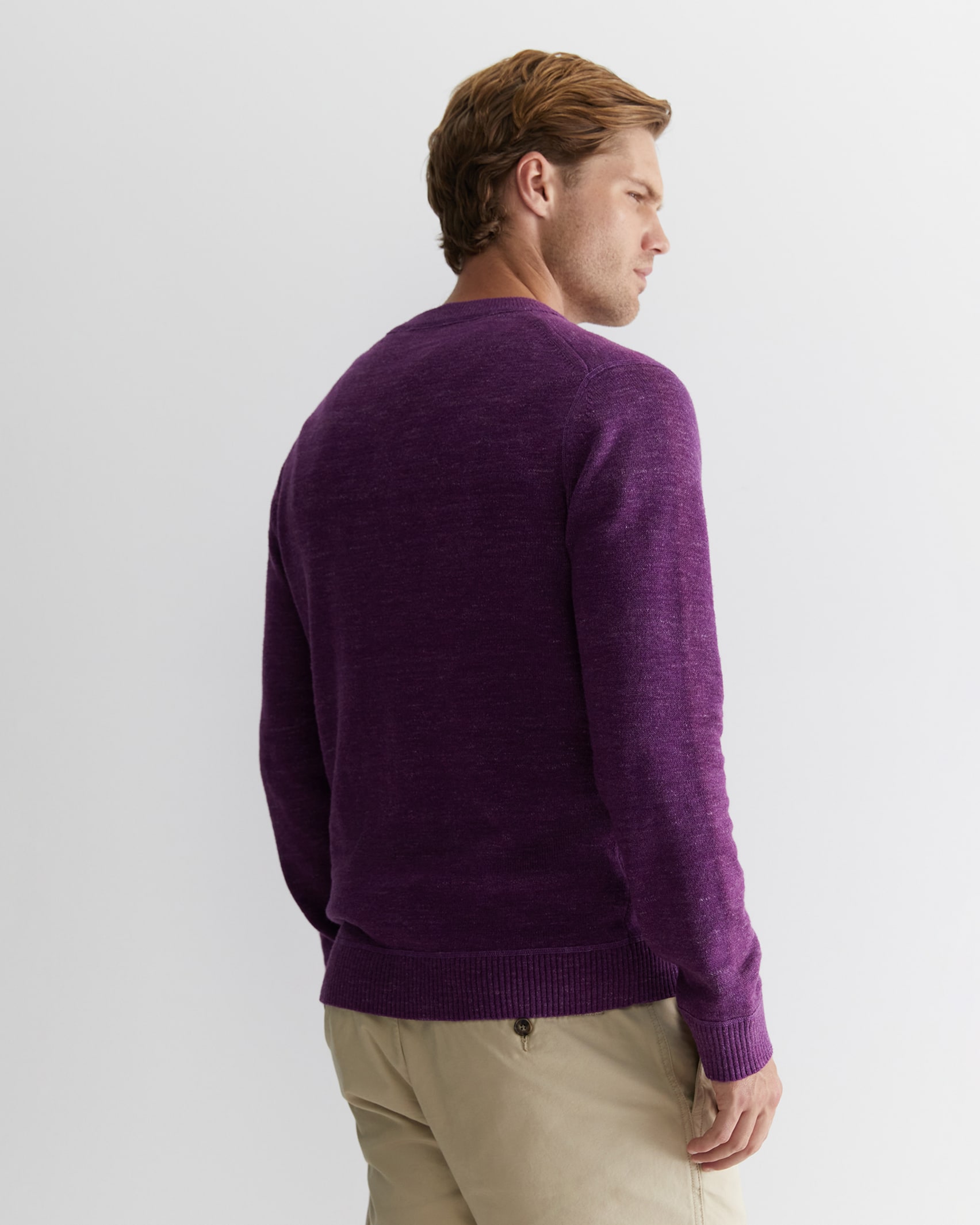 Oliver Crew Neck Knit in ROYAL PURPLE