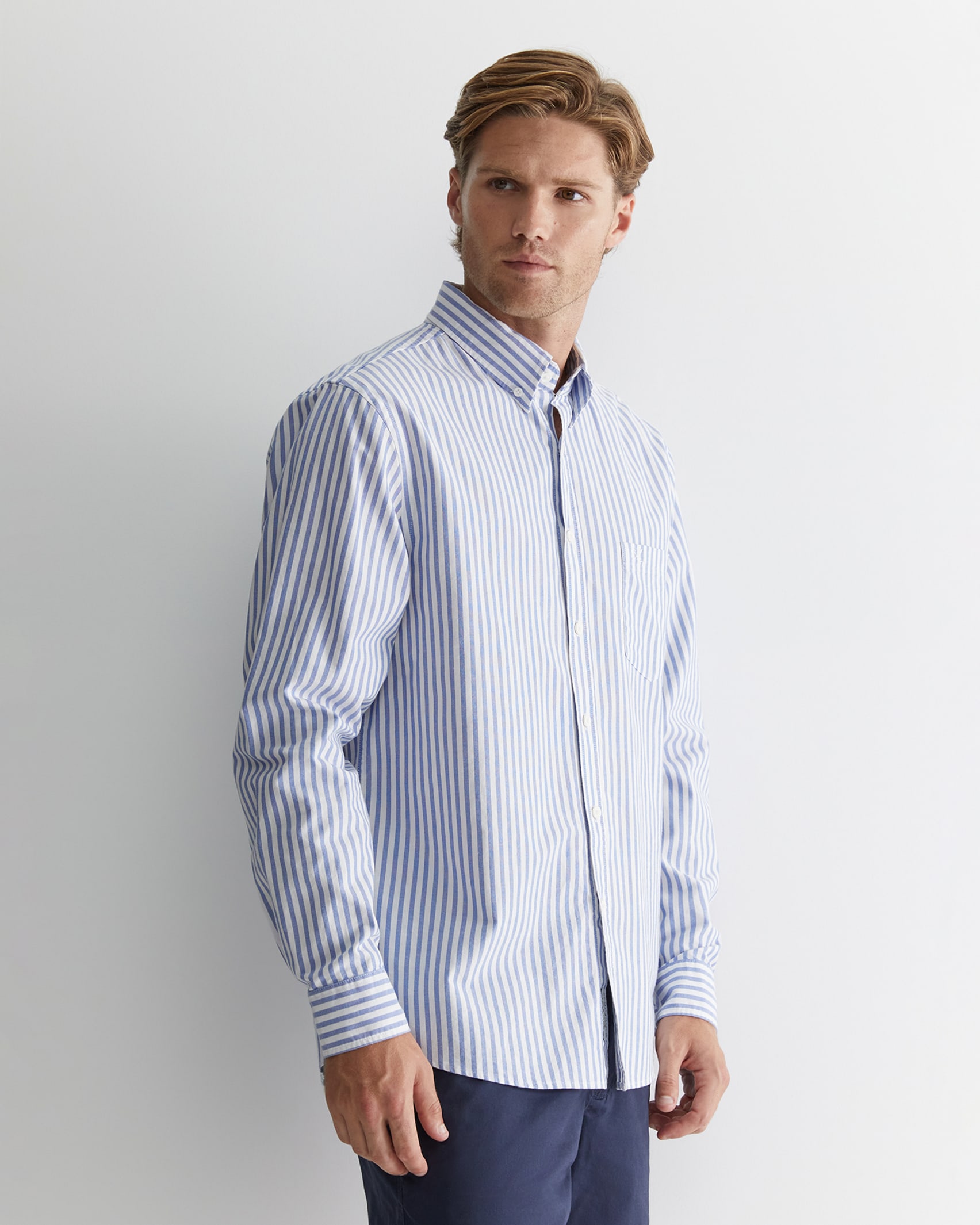 Stripe Oxford Shirt in DUTCH BLUE