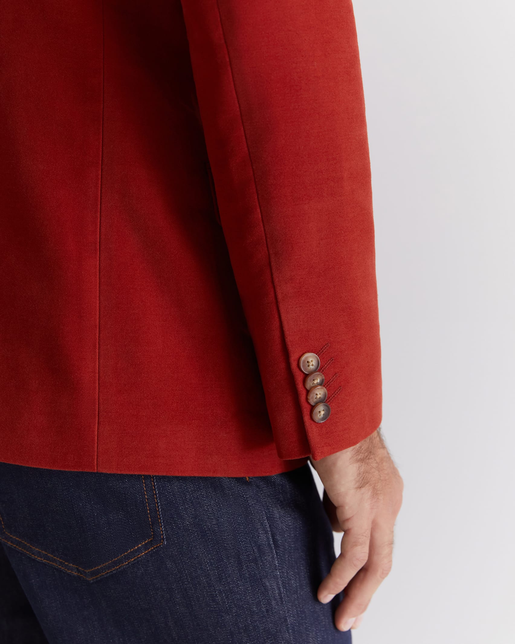 Italian Moleskin Blazer in Burnt Orange Sportscraft