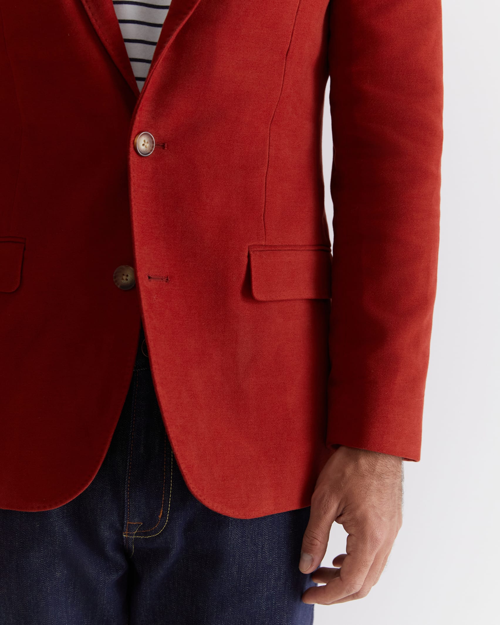 Italian Moleskin Blazer in Burnt Orange Sportscraft