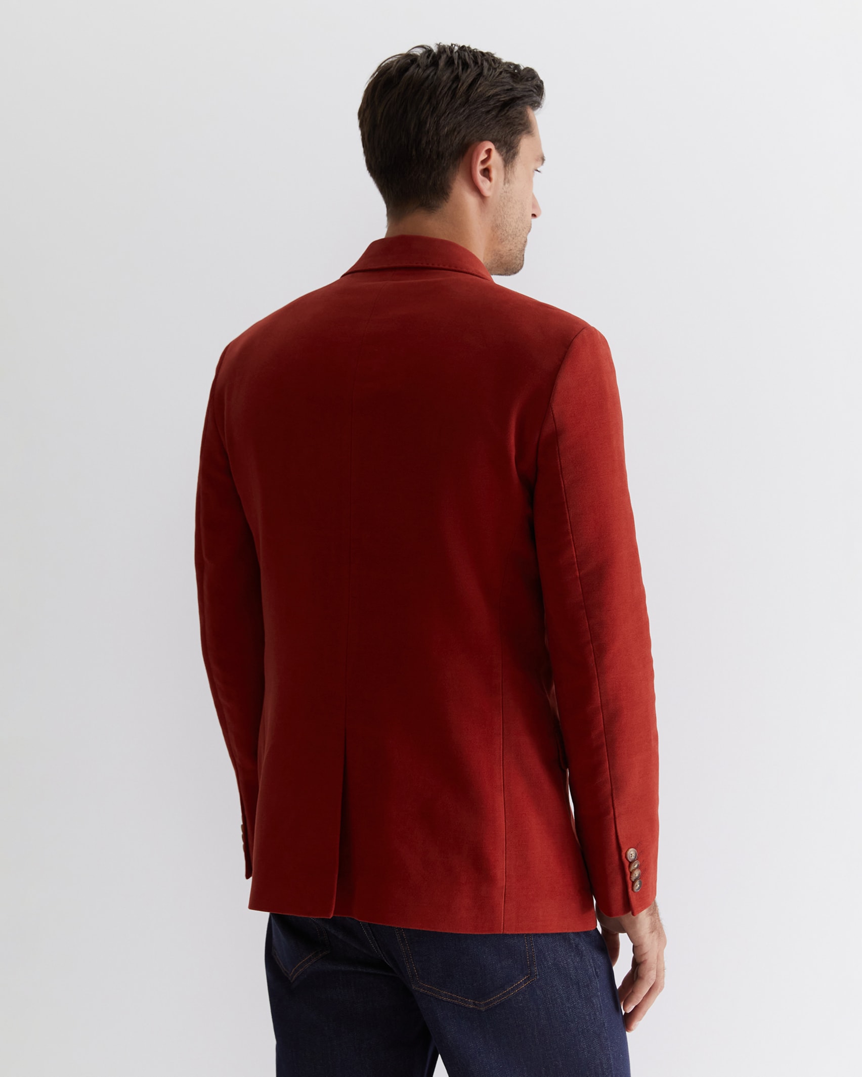 Italian Moleskin Blazer in Burnt Orange Sportscraft