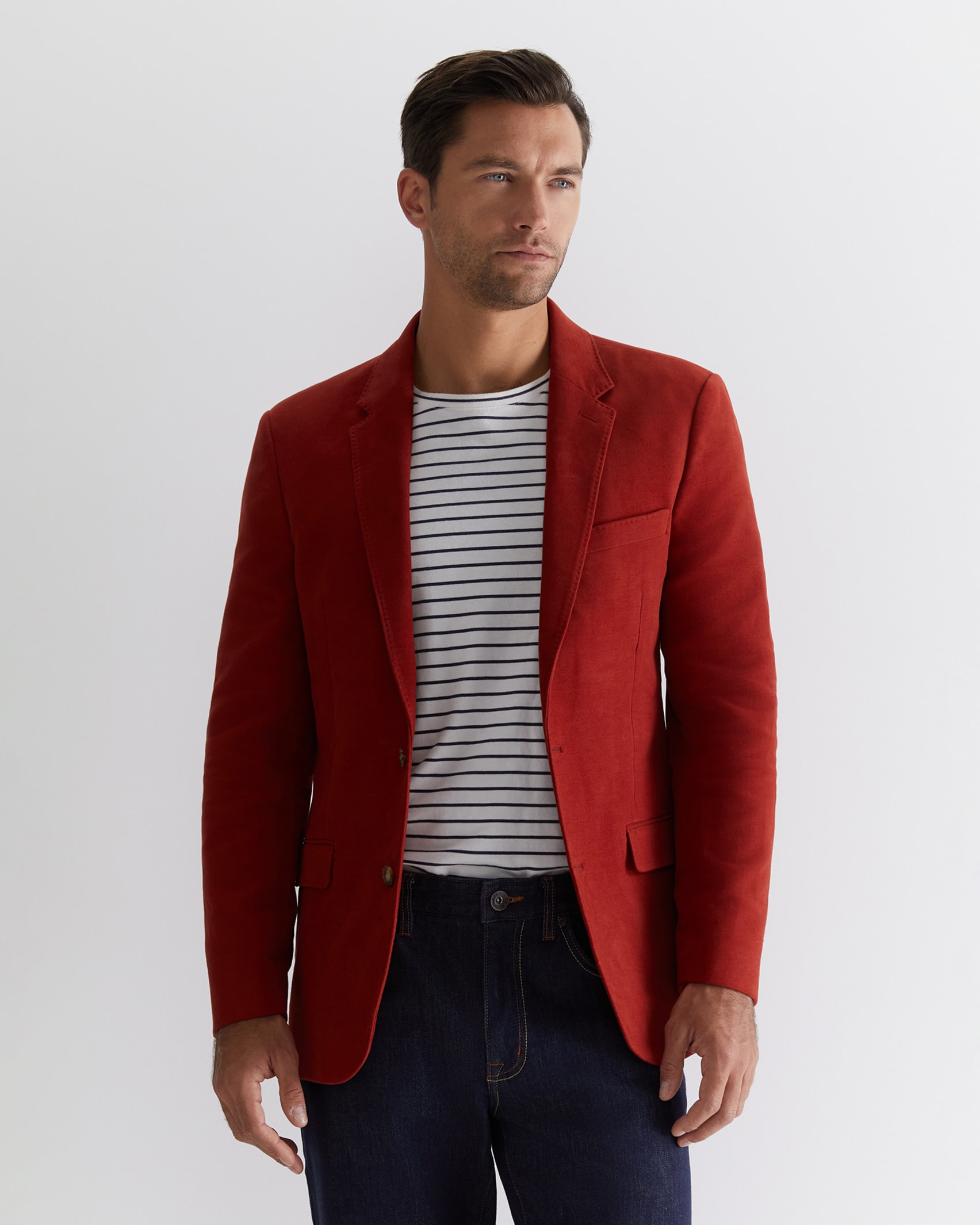 Mens burnt orange blazer sales