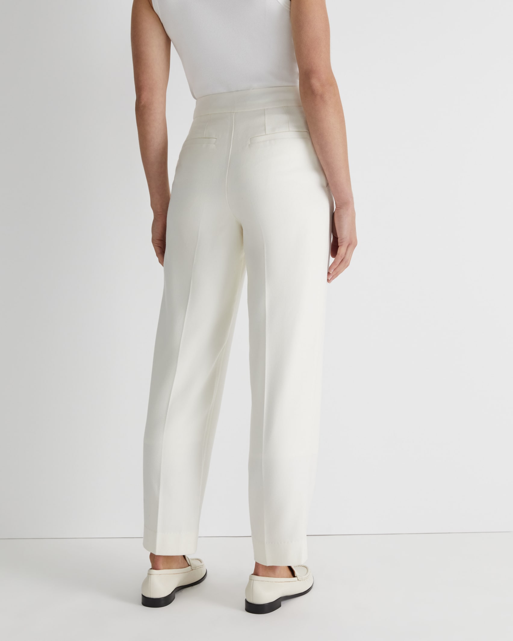 Frankie Twill Straight Pant in WINTER WHITE