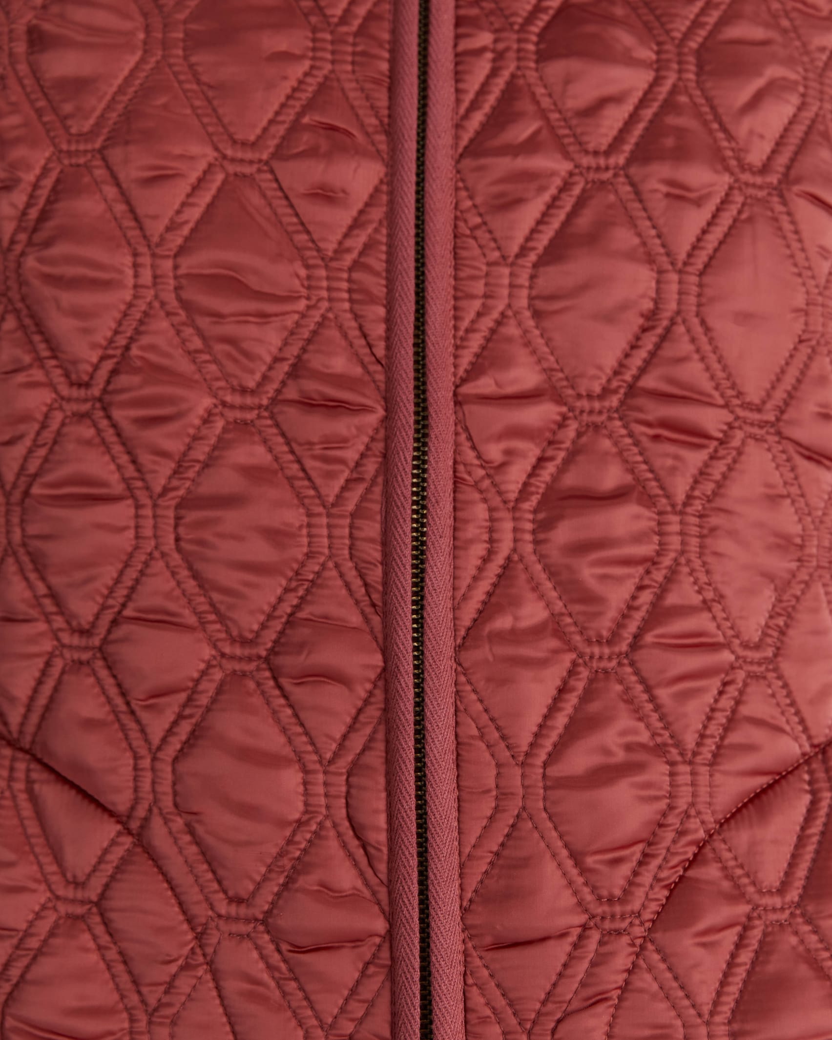 Charlie Quilted Vest in ROSEWOOD