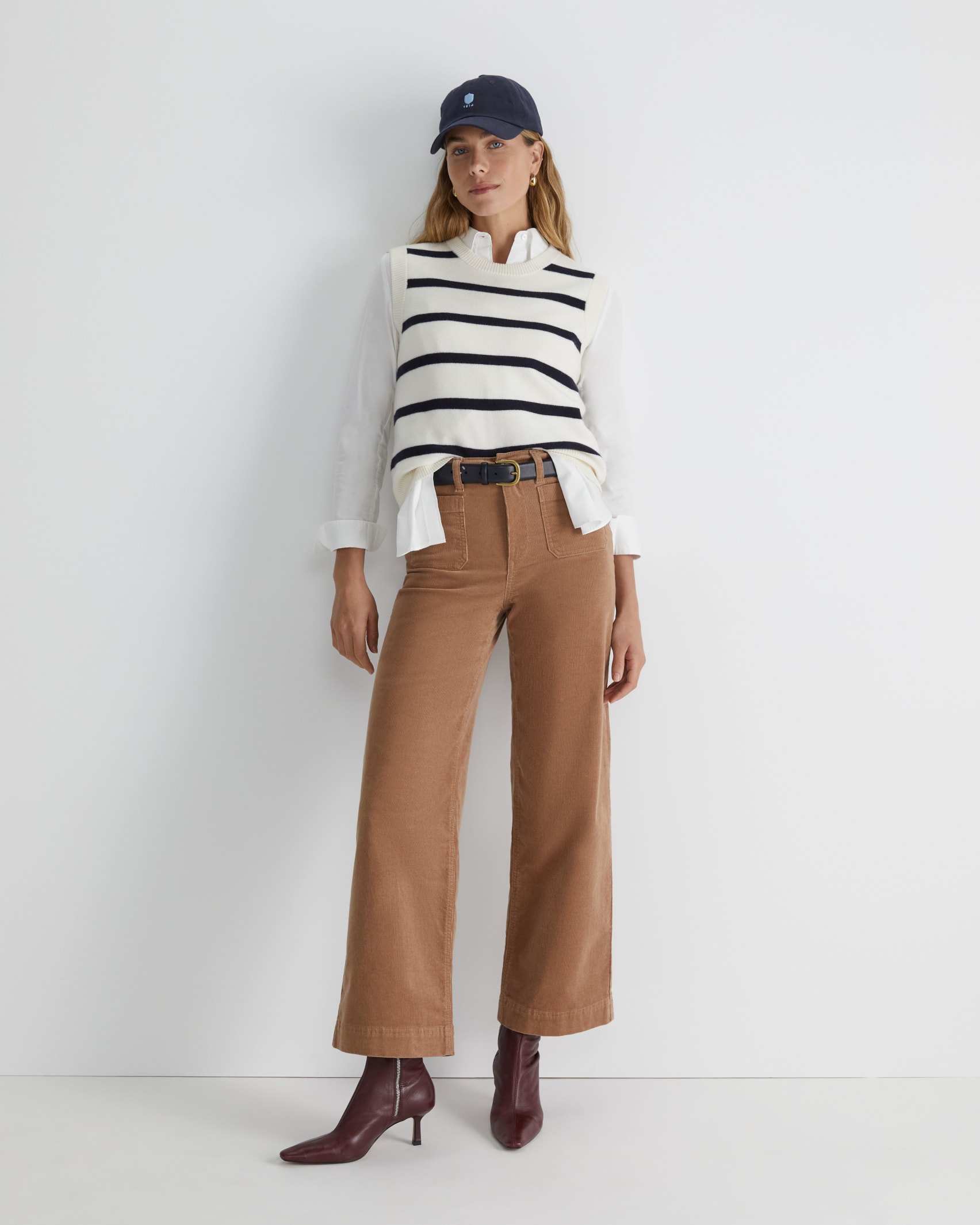 Cleo Cord Wide Leg Pant in CAMEL