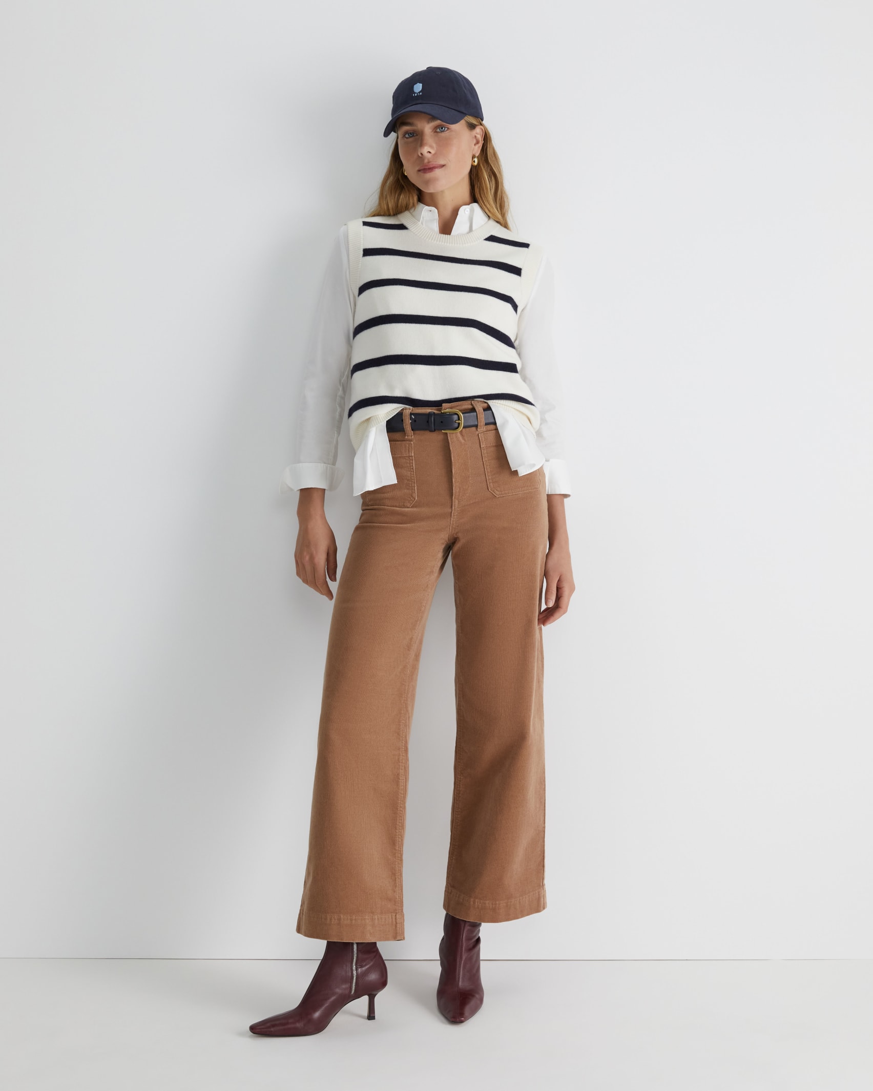 Cleo Cord Wide Leg Pant in CAMEL