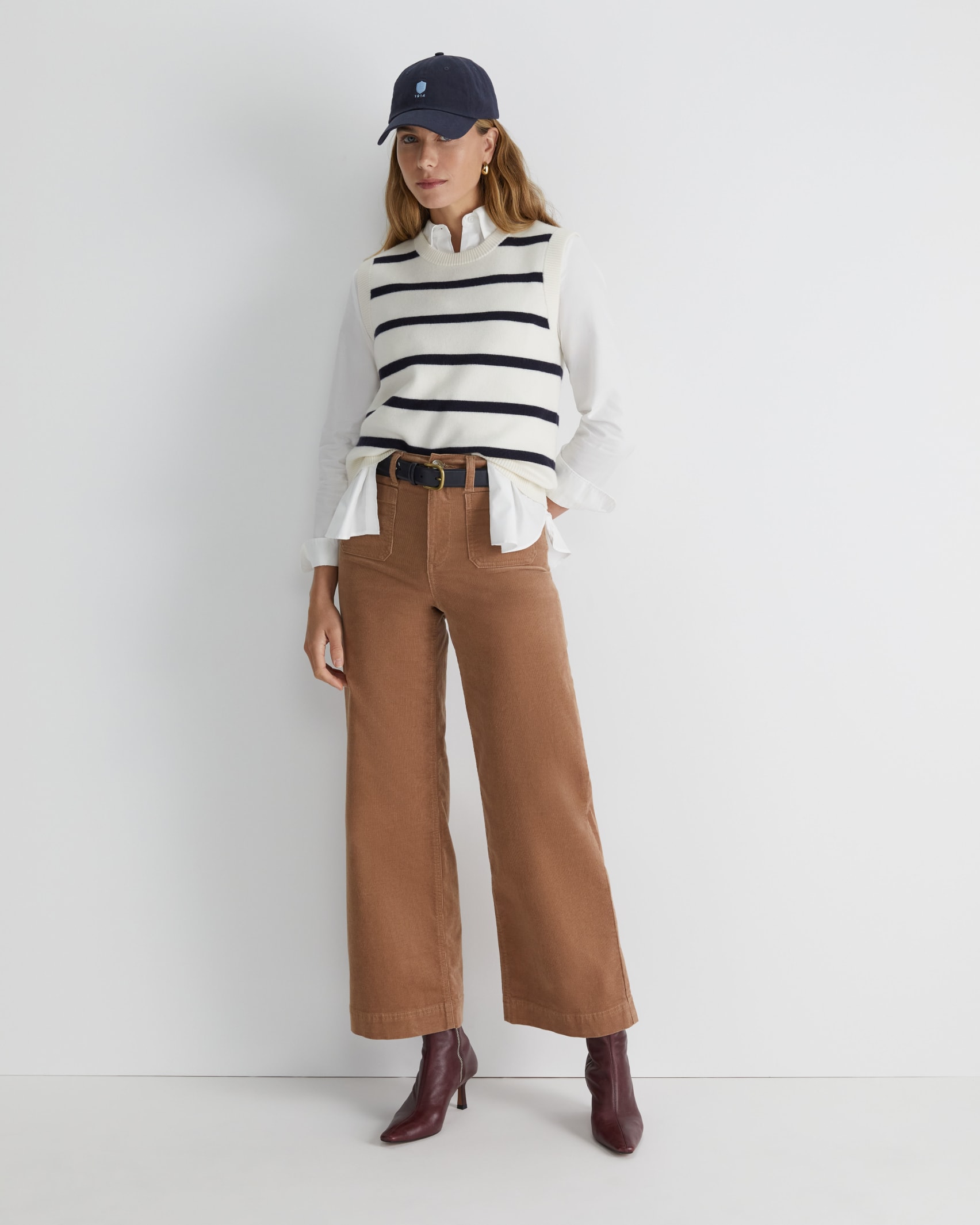 Cleo Cord Wide Leg Pant in CAMEL