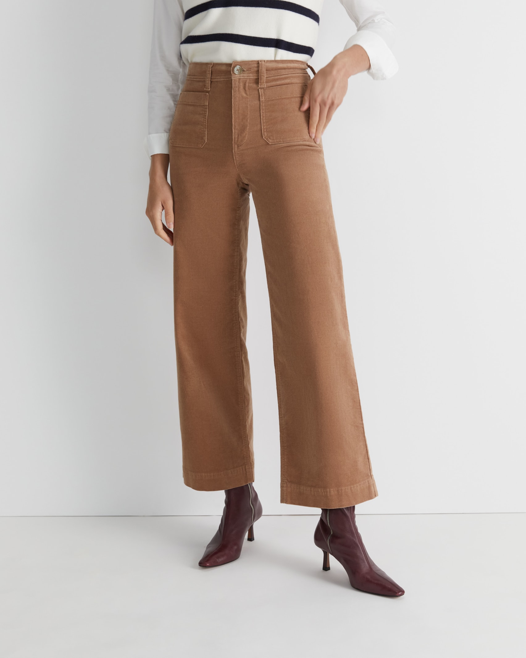 Cleo Cord Wide Leg Pant in CAMEL