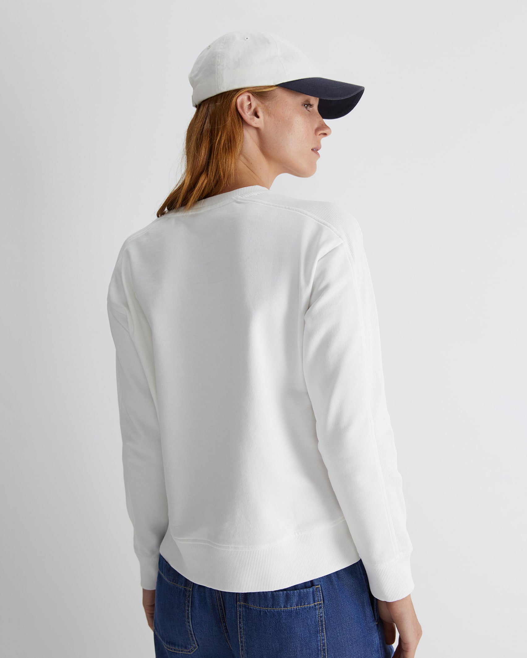 SC Crew Neck Sweat in White Sportscraft