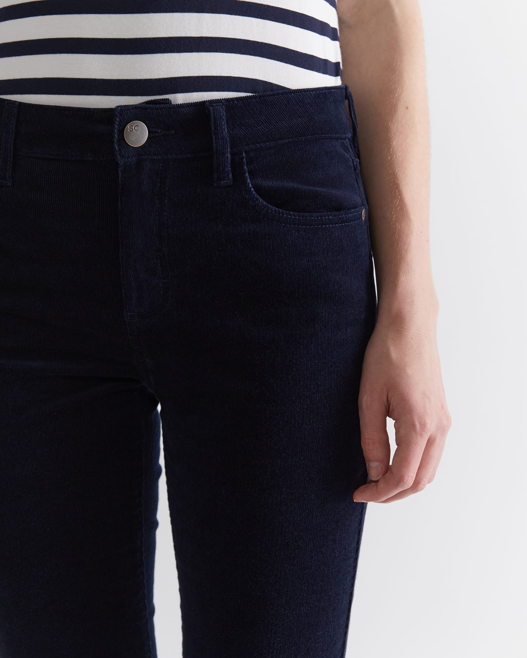 Cleo Cord Jean in NAVY