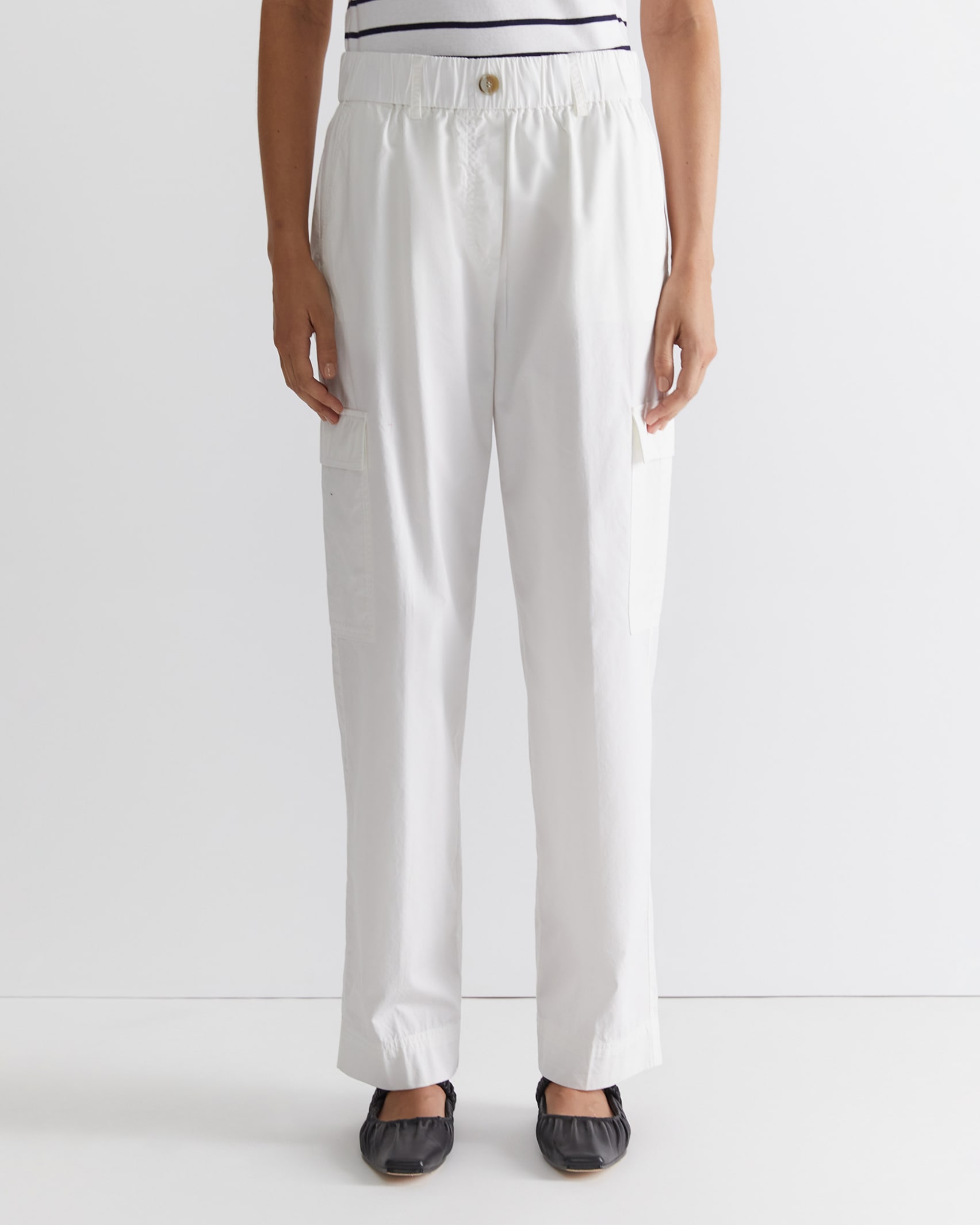 Mila Cargo Pant in WHITE