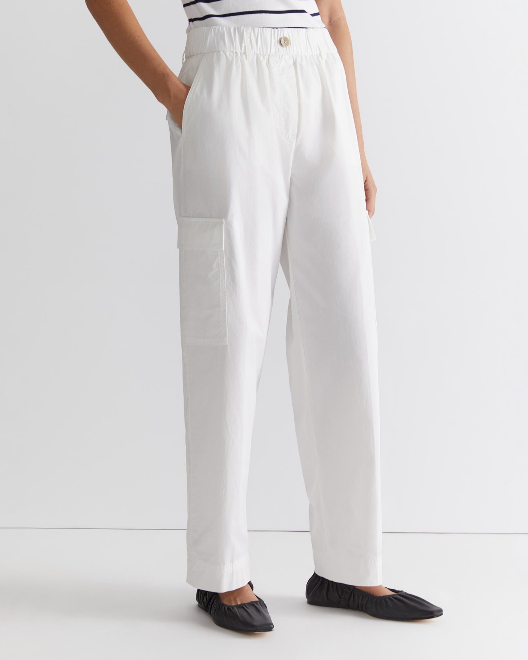 Mila Cargo Pant in WHITE