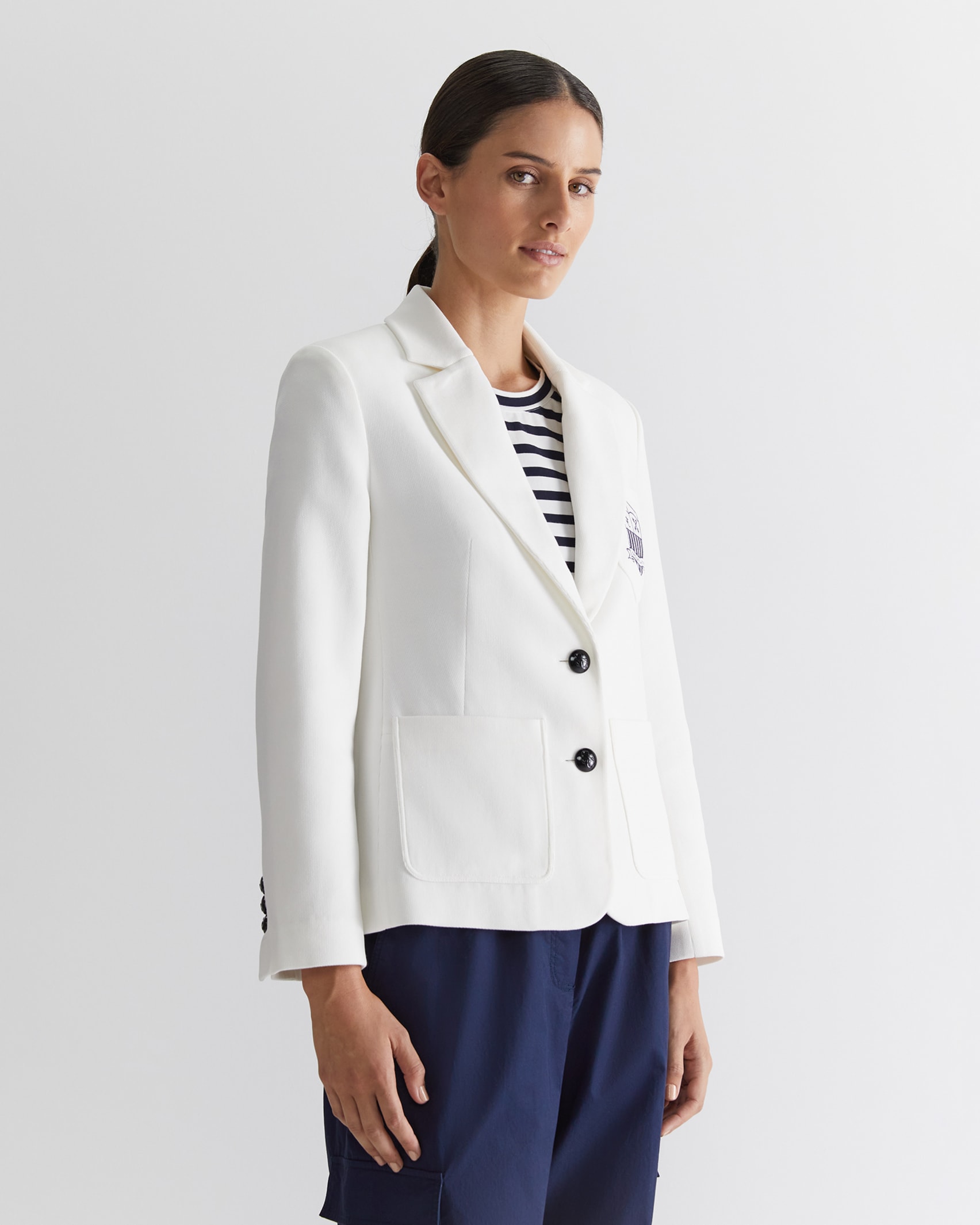 Club Jersey Blazer in MILK