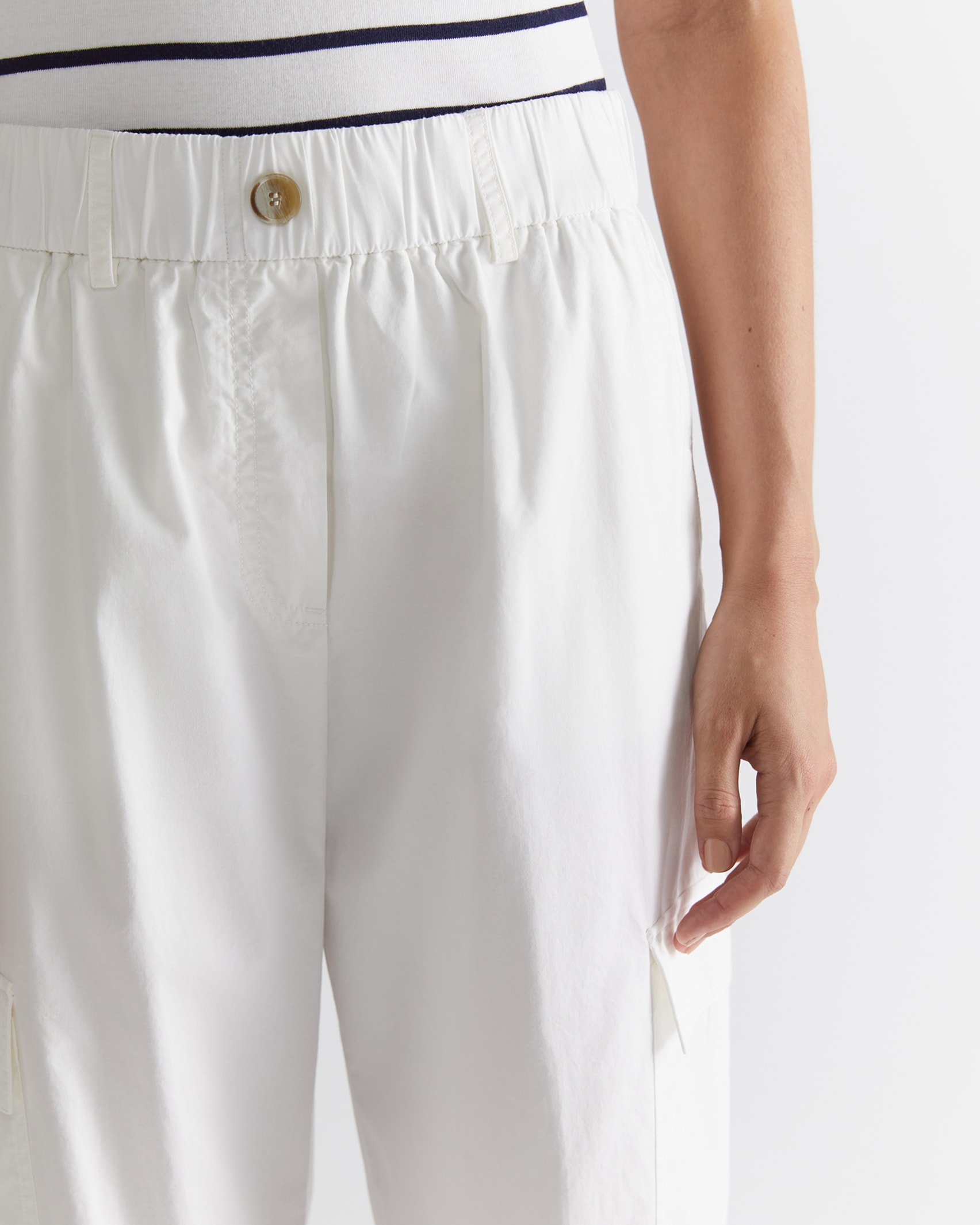 Mila Cargo Pant in WHITE