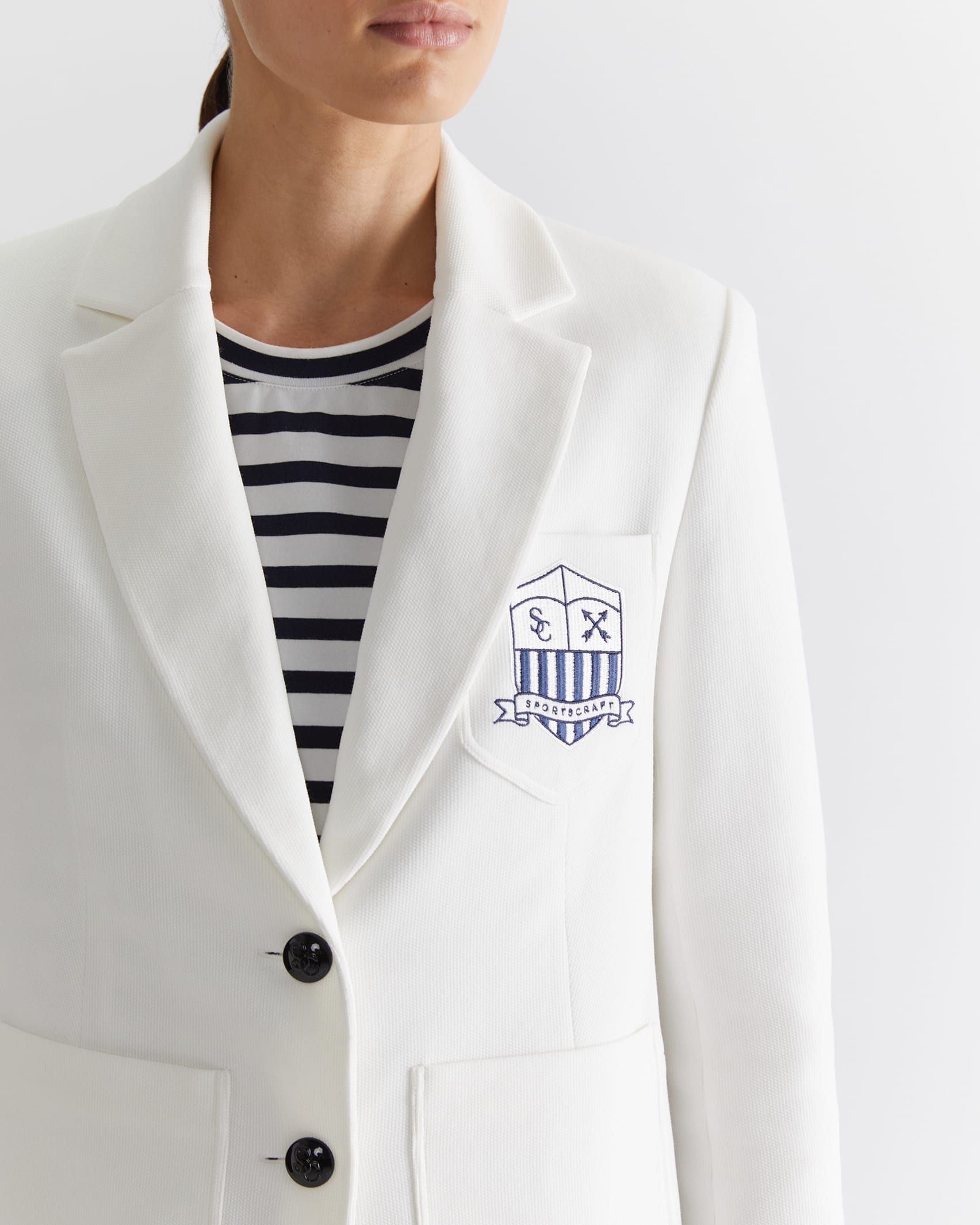 Club Jersey Blazer in MILK