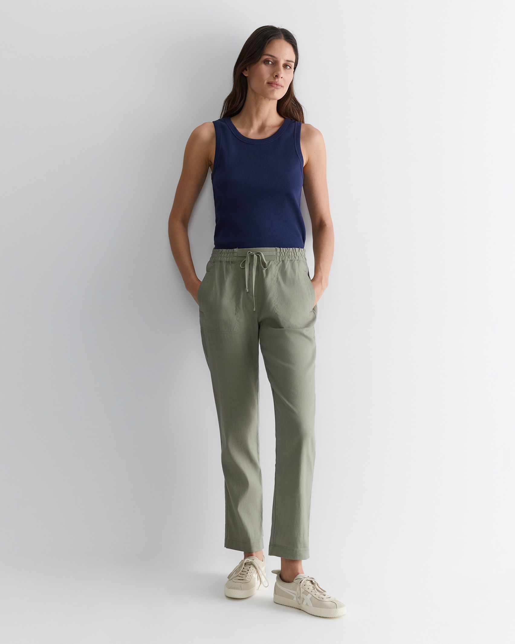 Rosa Linen Pant in KHAKI