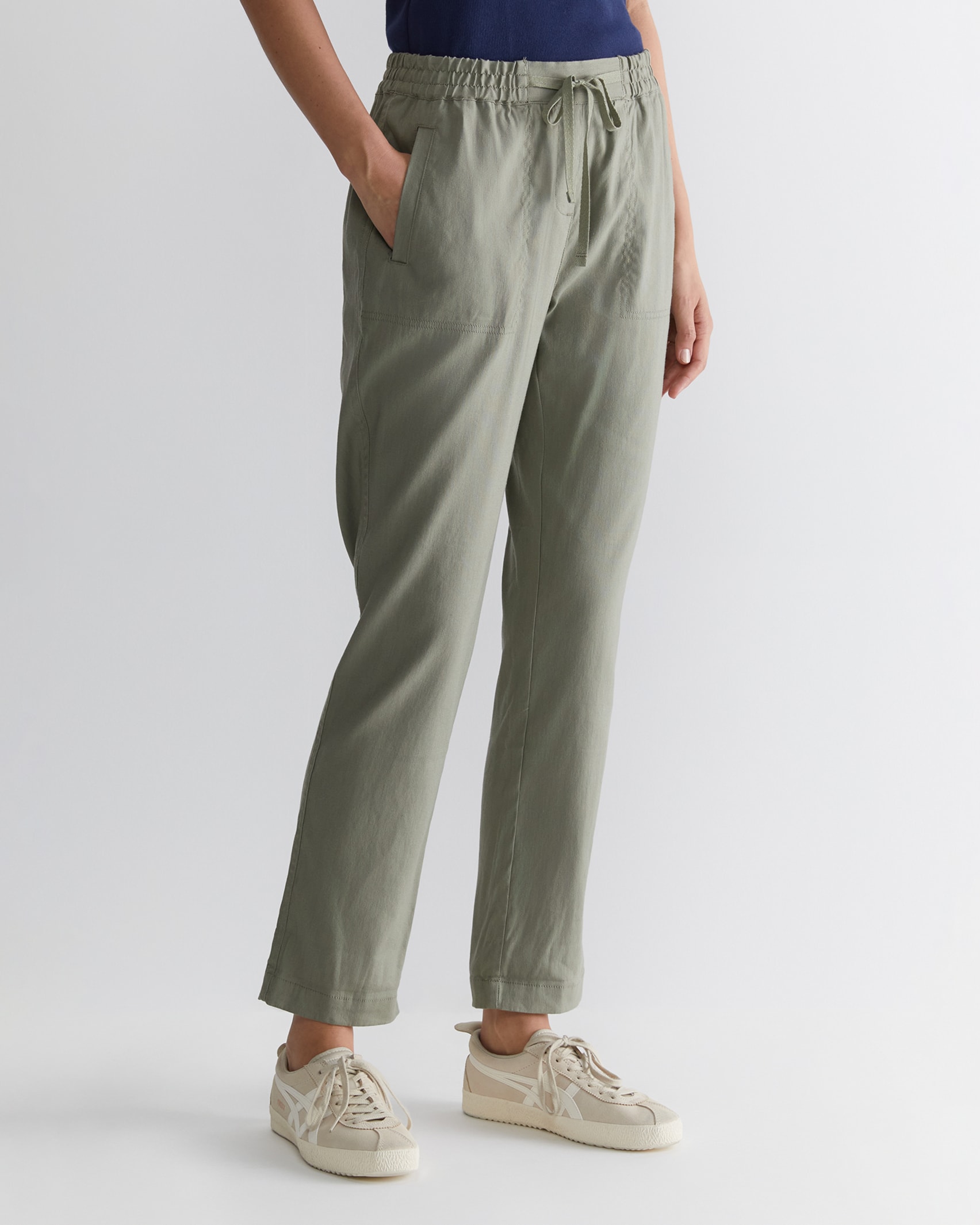 Rosa Linen Pant in KHAKI