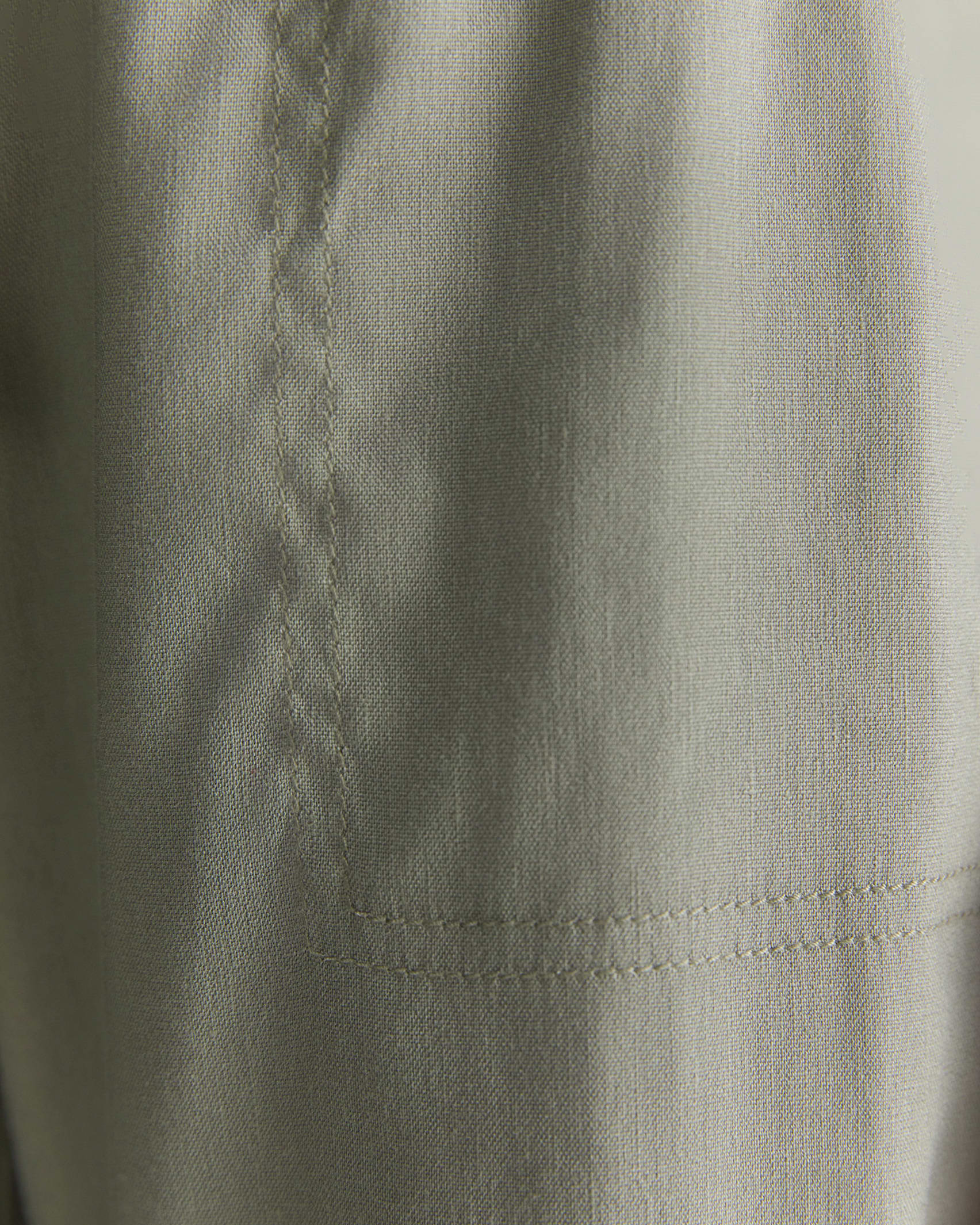 Rosa Crop Linen Pant in KHAKI