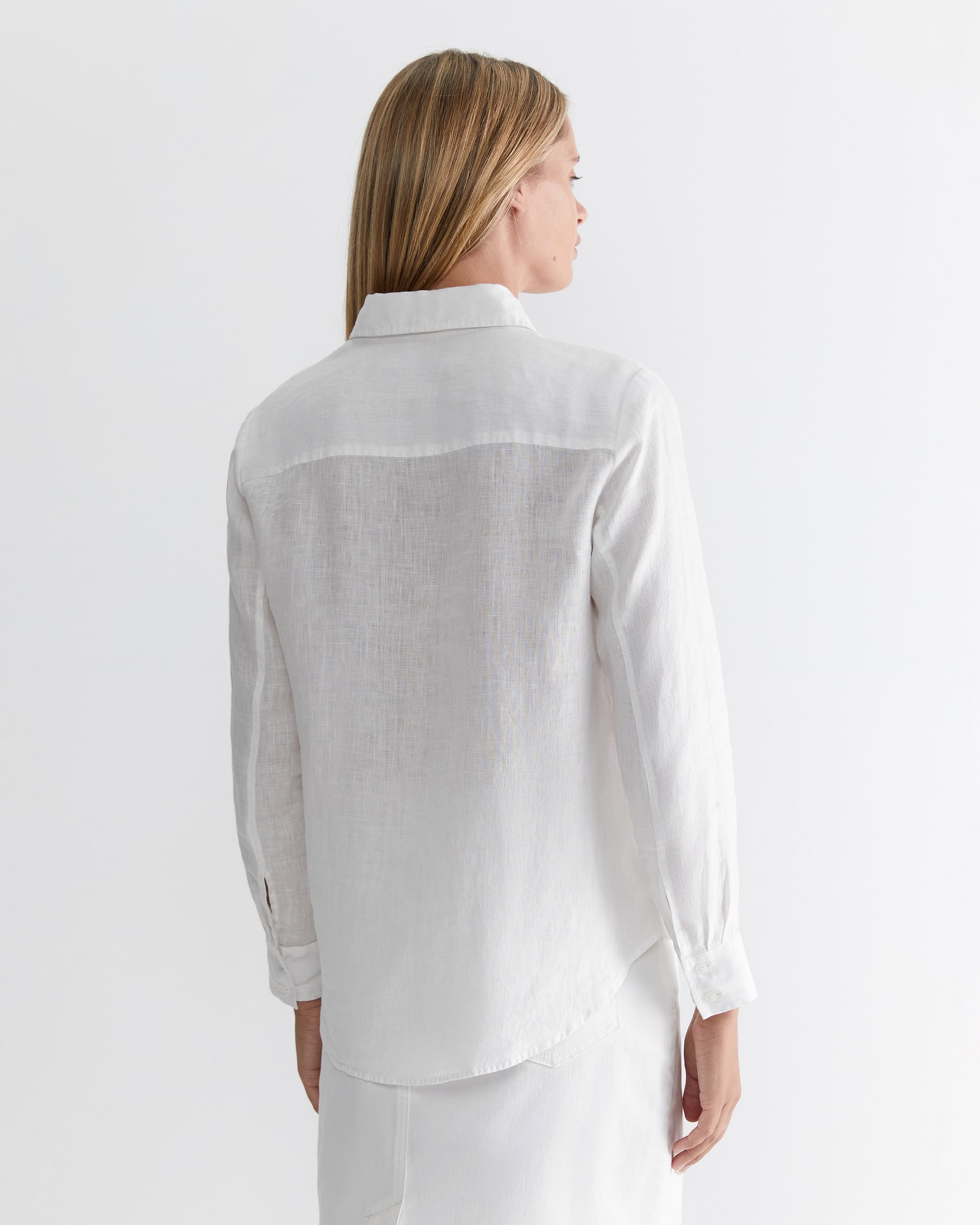 Dahlia Linen Shirt in WHITE