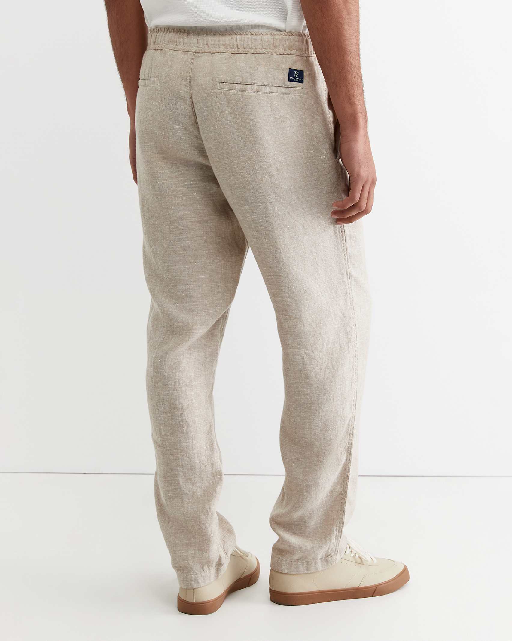 Caffery Yarn Dyed Linen Pant in Cappuccino Sportscraft