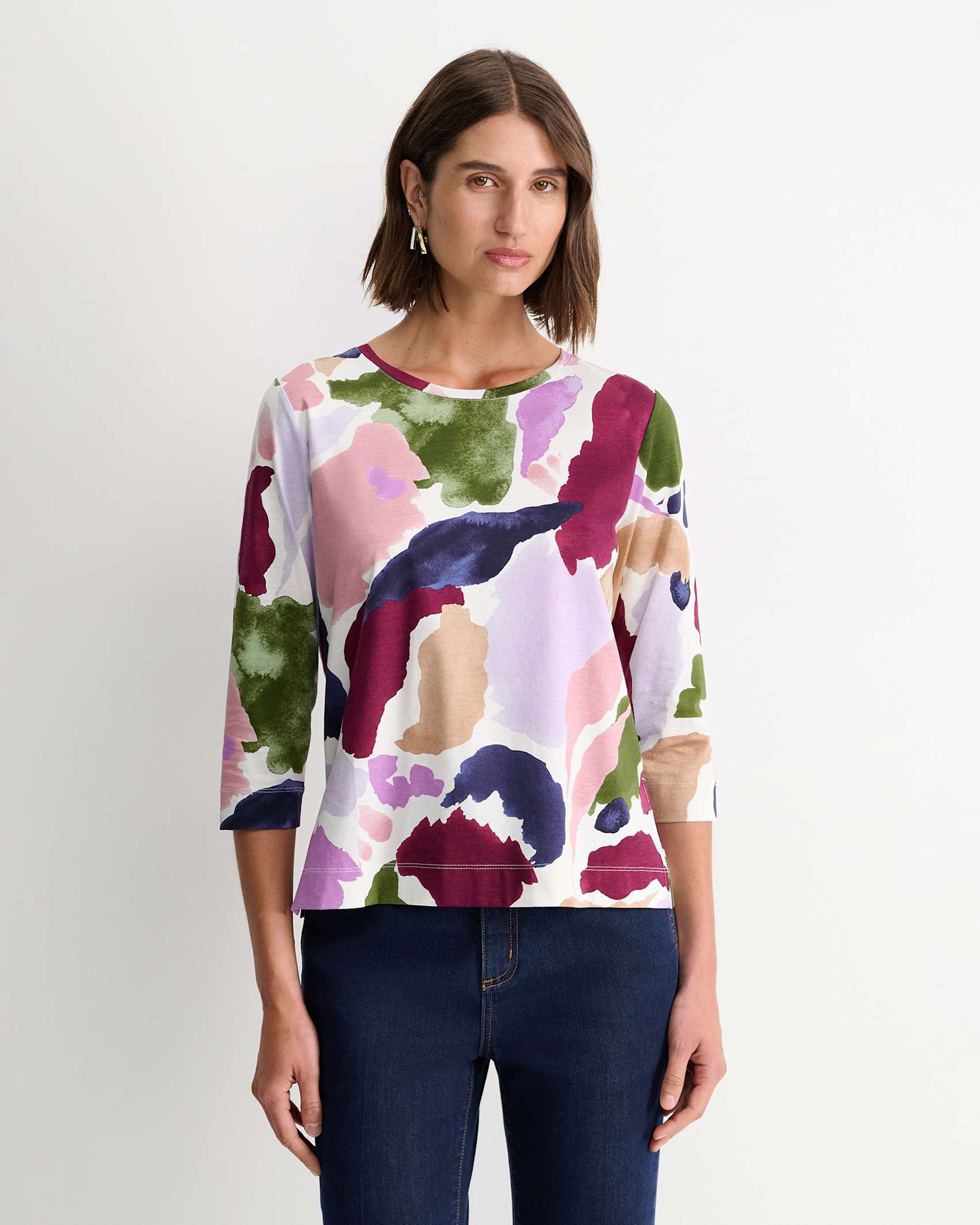 Leah Mercerised Tee in MULTI
