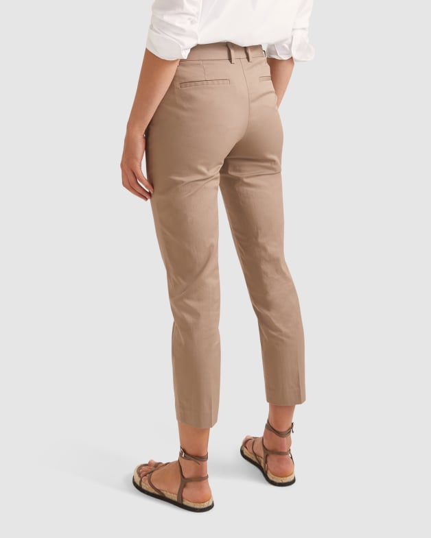 Women's Mid-rise Foldover Straight Chino Pants - Wild Fable™ Light Taupe 17  : Target