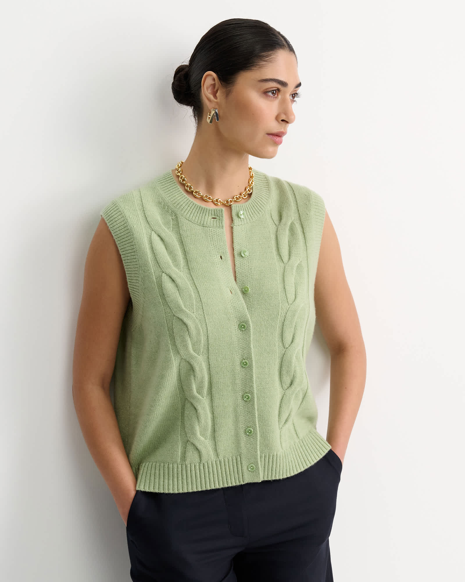 プラージュ　PAN silk pearl knit vest silk pearl knit vest – pan（パン）