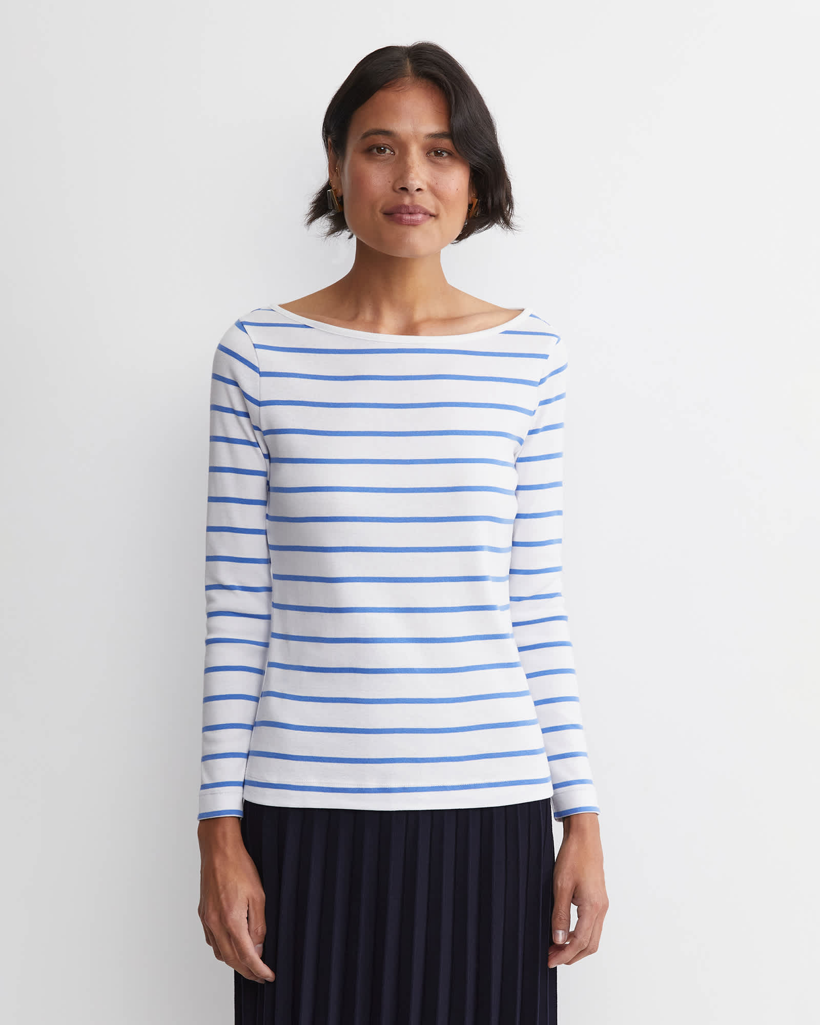 【U LAN】Heidi soft boatneck long sleeves Heidi Long Sleeve Rib Tee by Sportscraft Online | THE ICONIC