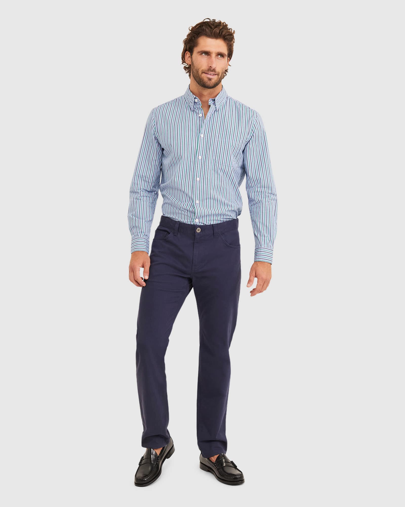 Bromwich Long Sleeve Regular Stripe Shirt