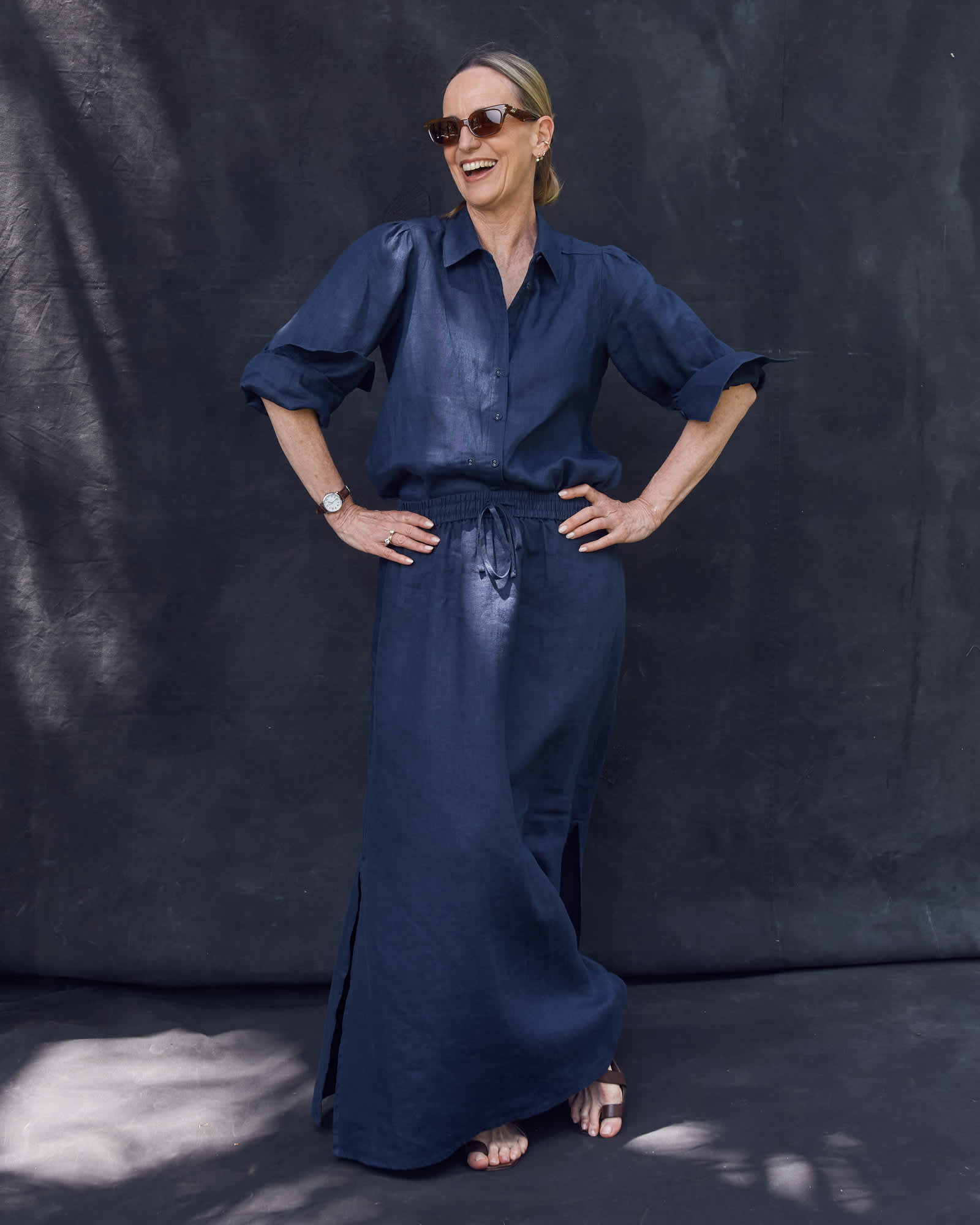 Lulu Linen Midi Skirt