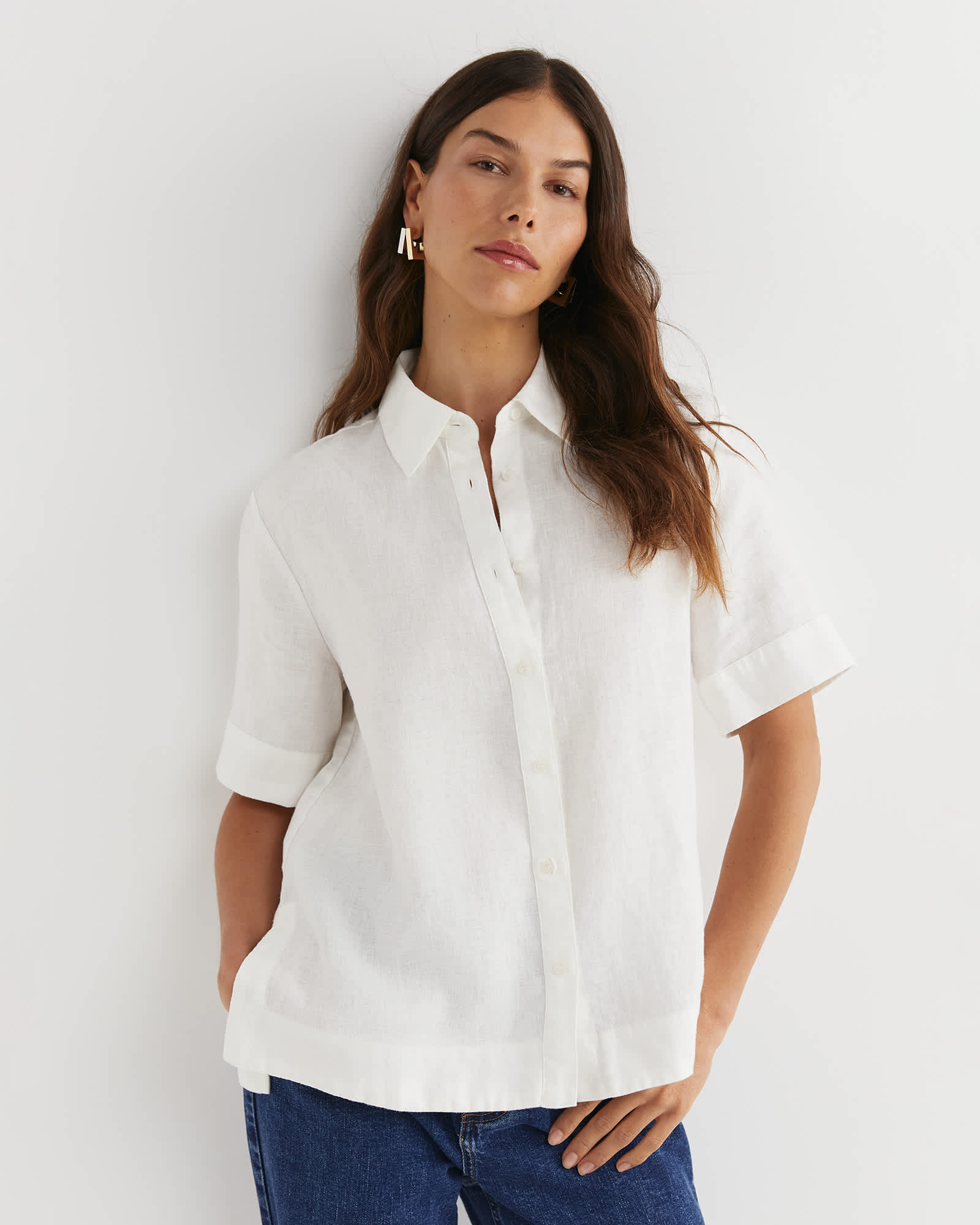 Lulu Short Sleeve Linen Shirt