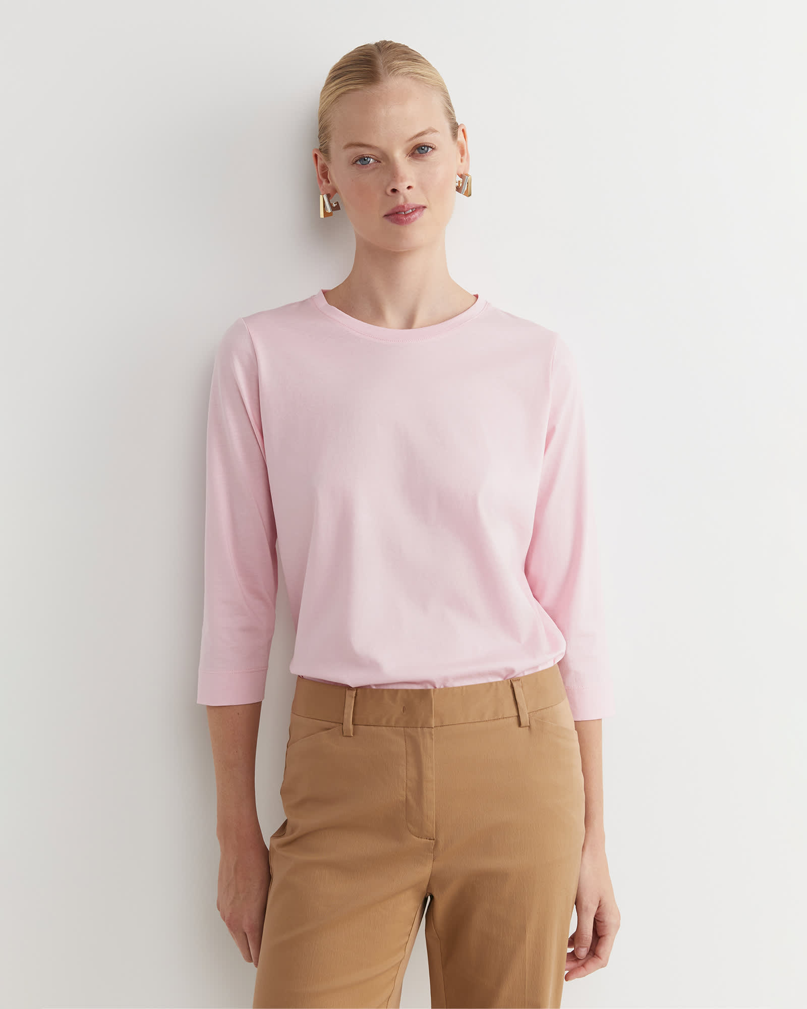 Mercerised Cotton 3/4 Sleeve Tee