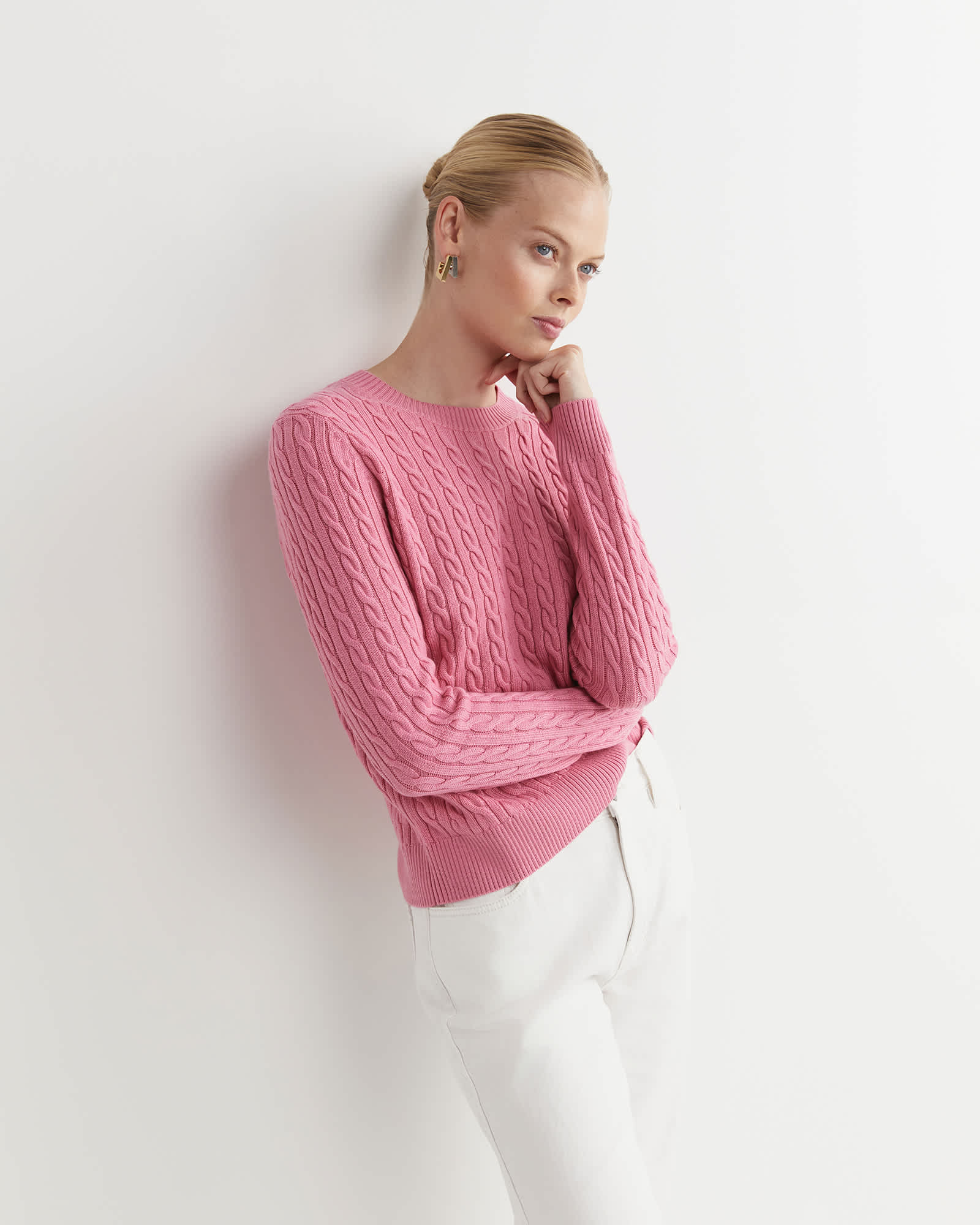 Merino Wool Baby Cable Sweater