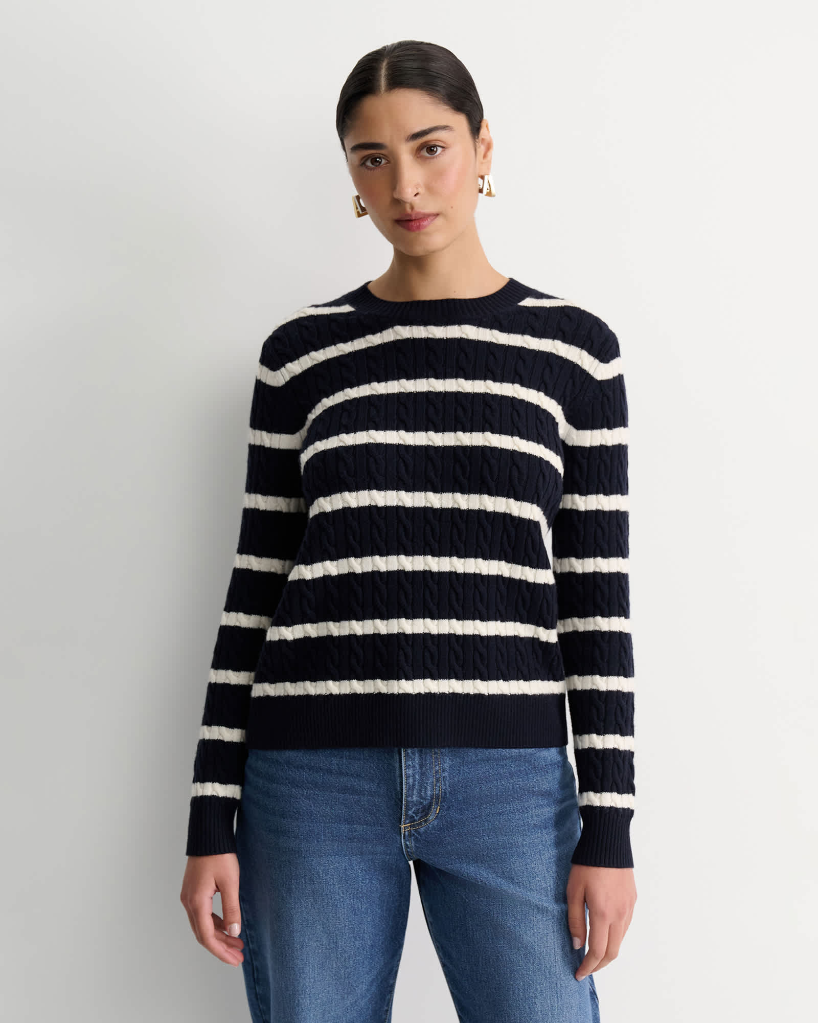 Merino Wool Baby Cable Sweater