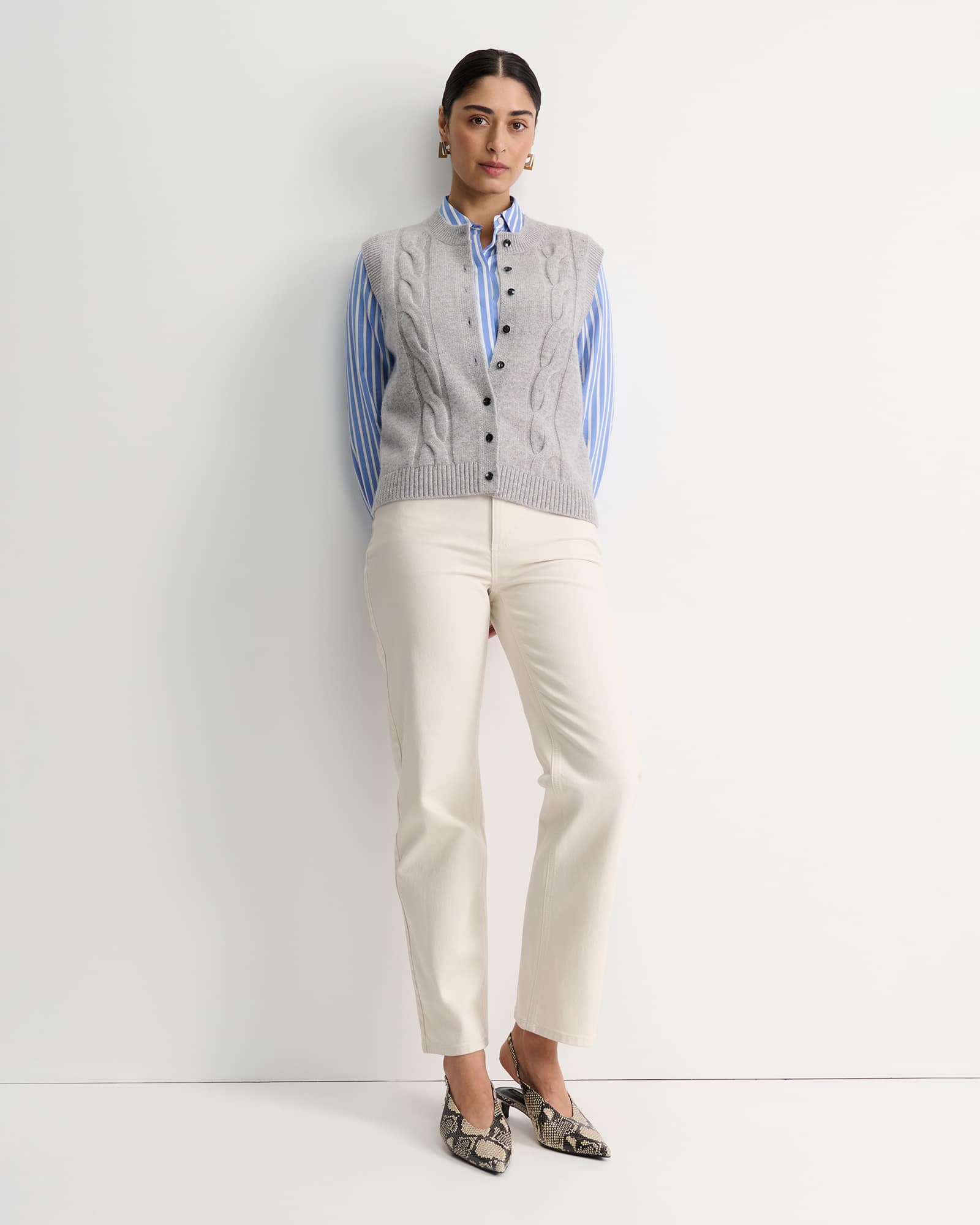 Hannah Stripe Cotton Silk Shirt