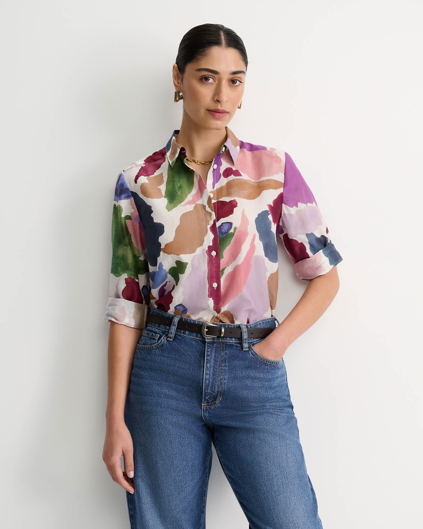 Leah Cotton Silk Shirt