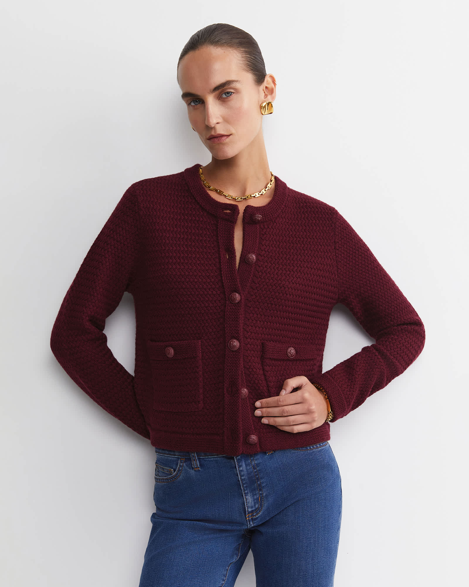 Joyce Merino Wool Cardigan