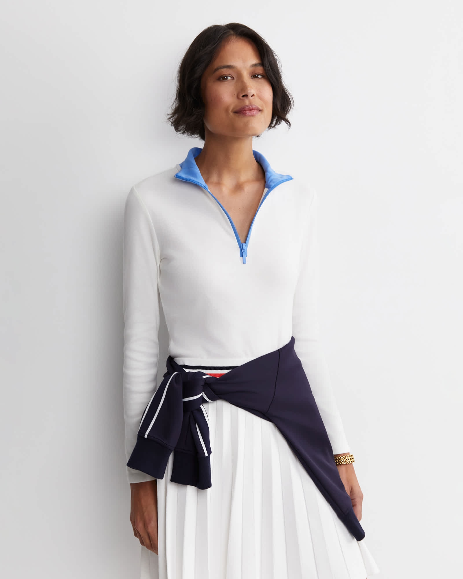 Lucy Zip Funnel Neck Top