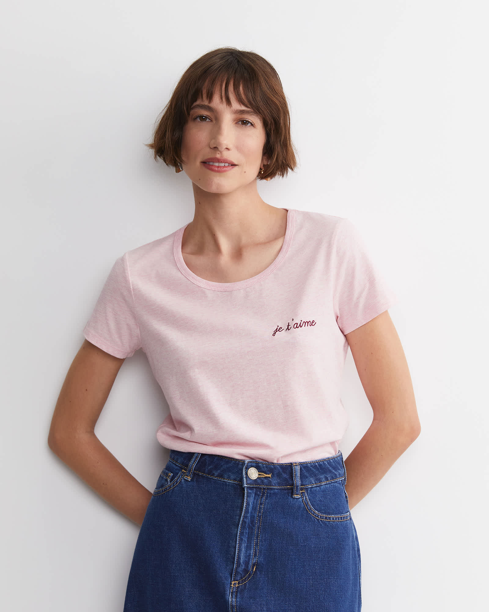 Joanna Cotton Melange Tee
