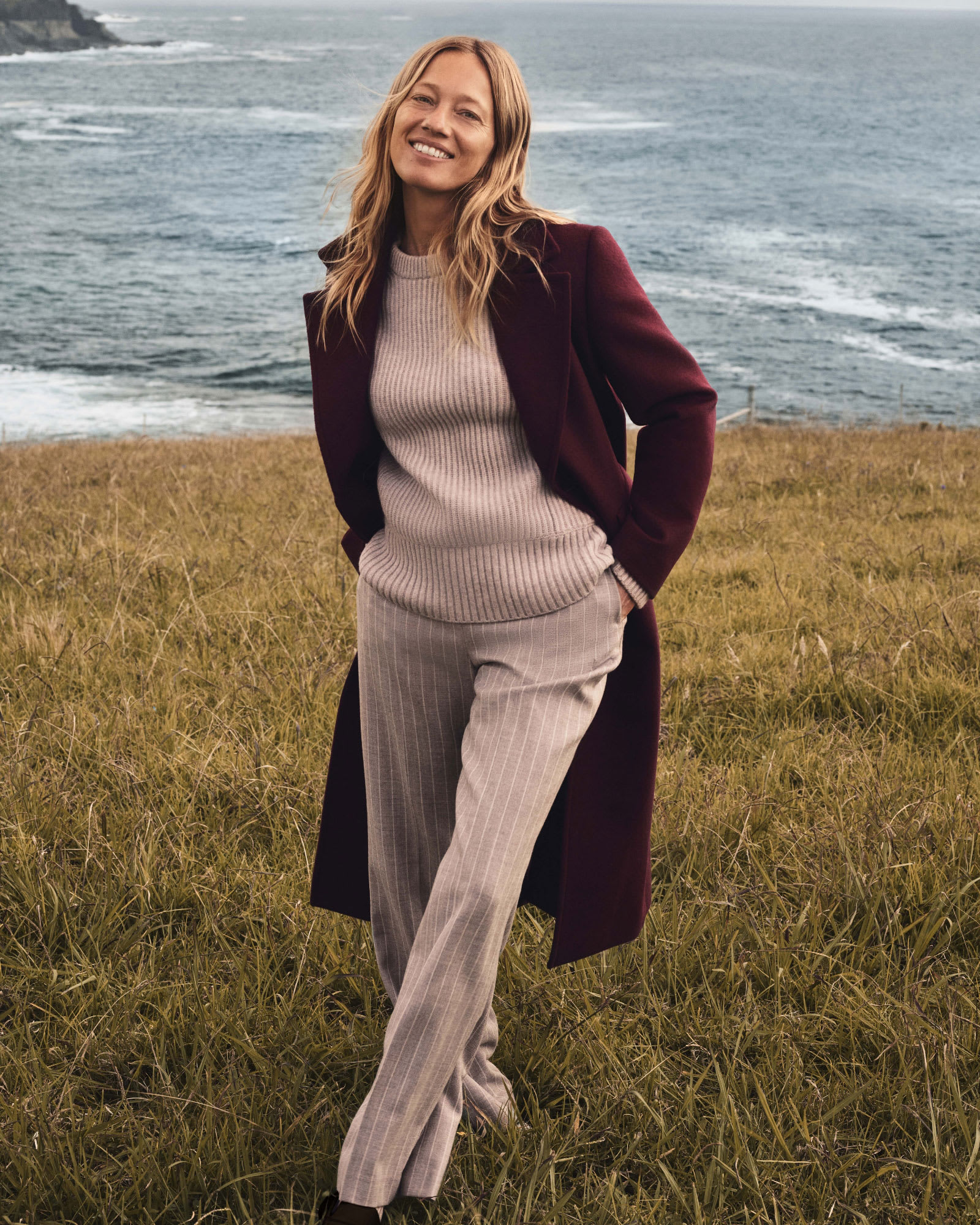 Kate Straight Leg Pinstripe Pant