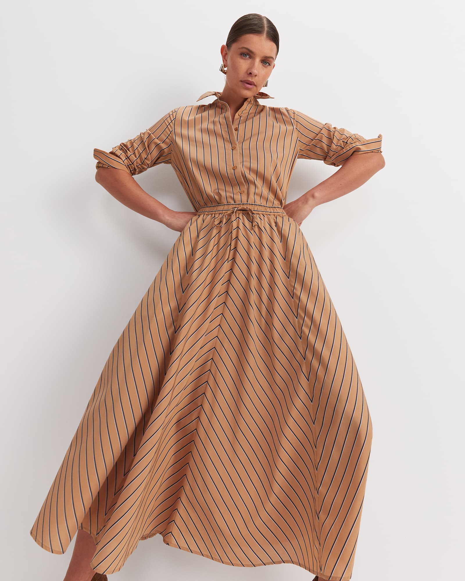 Gina Stripe Maxi Skirt