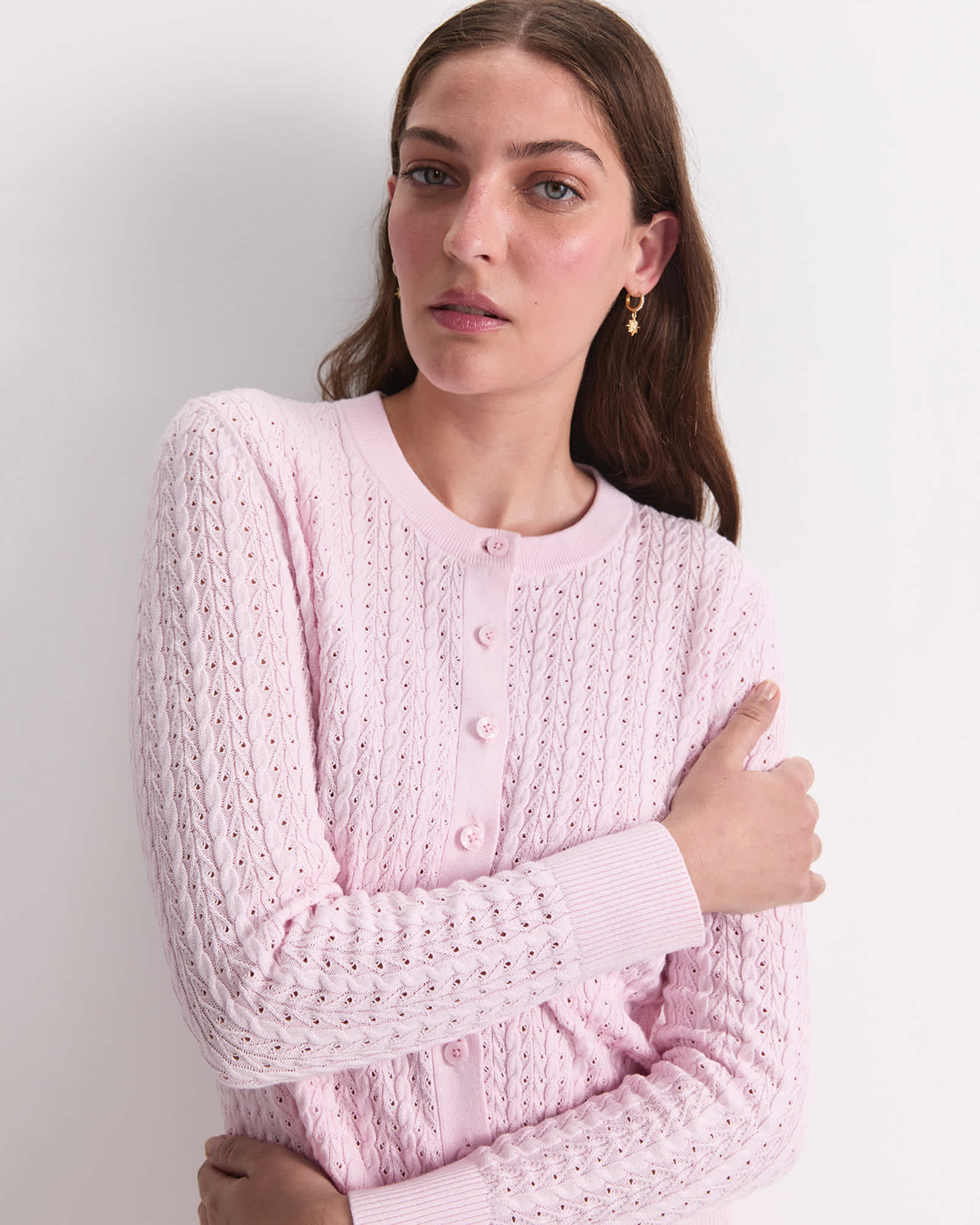 Elka Pointelle Cardigan