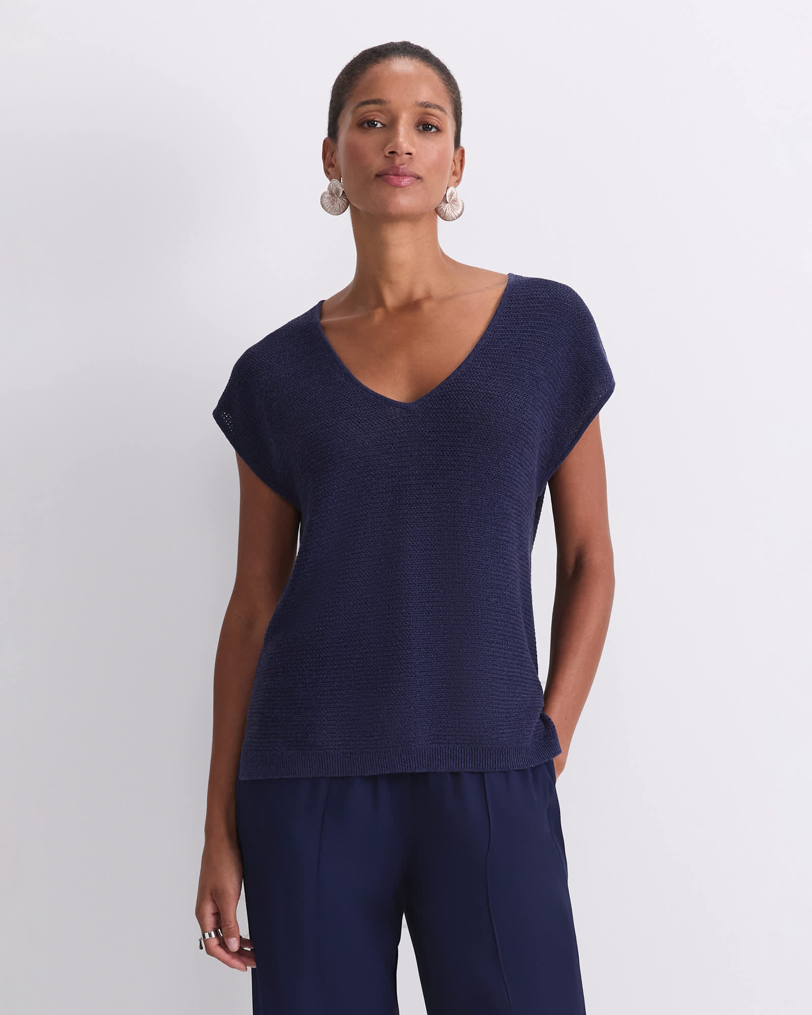 Luisa V-Neck Knit Top