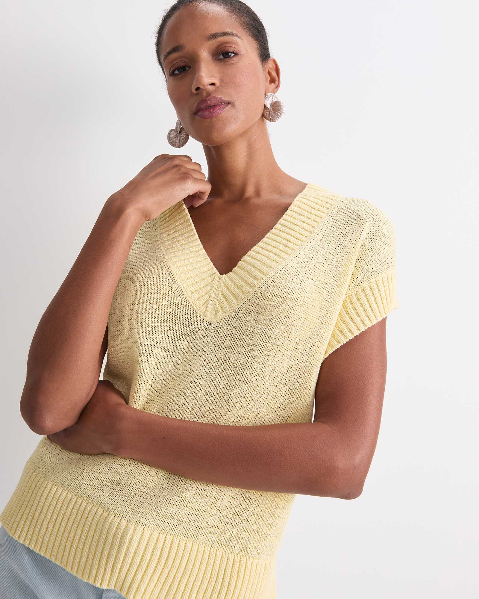 Josie Tape Yarn V-Neck Tank