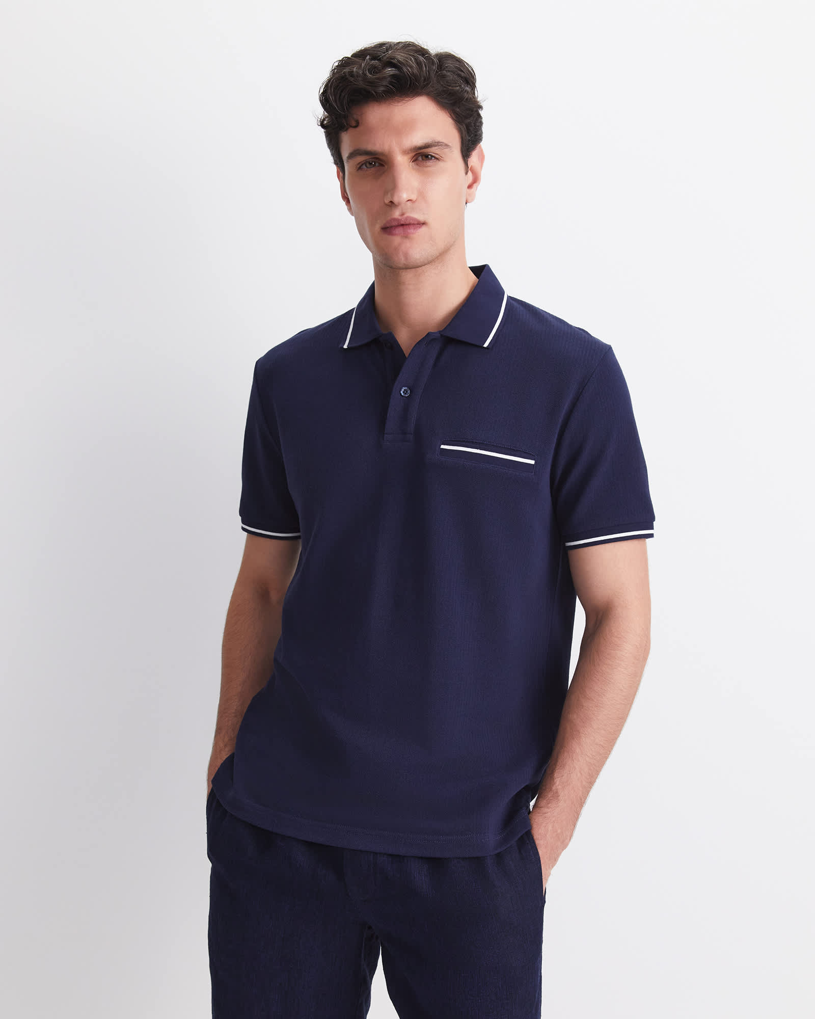 Toby Cotton Texture Polo