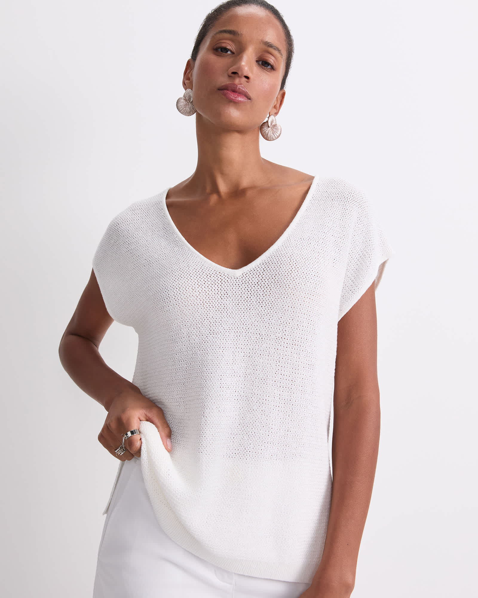 Luisa V-Neck Knit Top