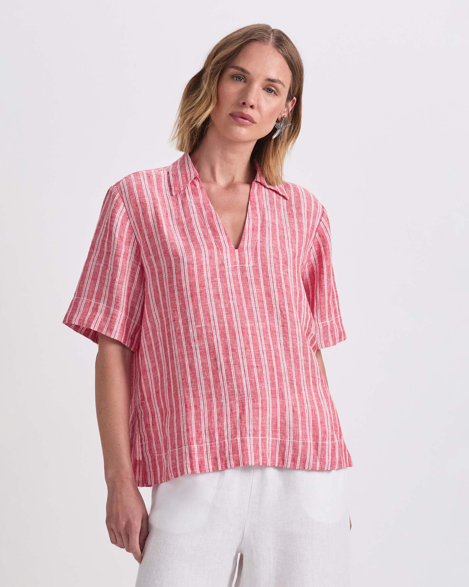 Ashley Linen Popover Shirt
