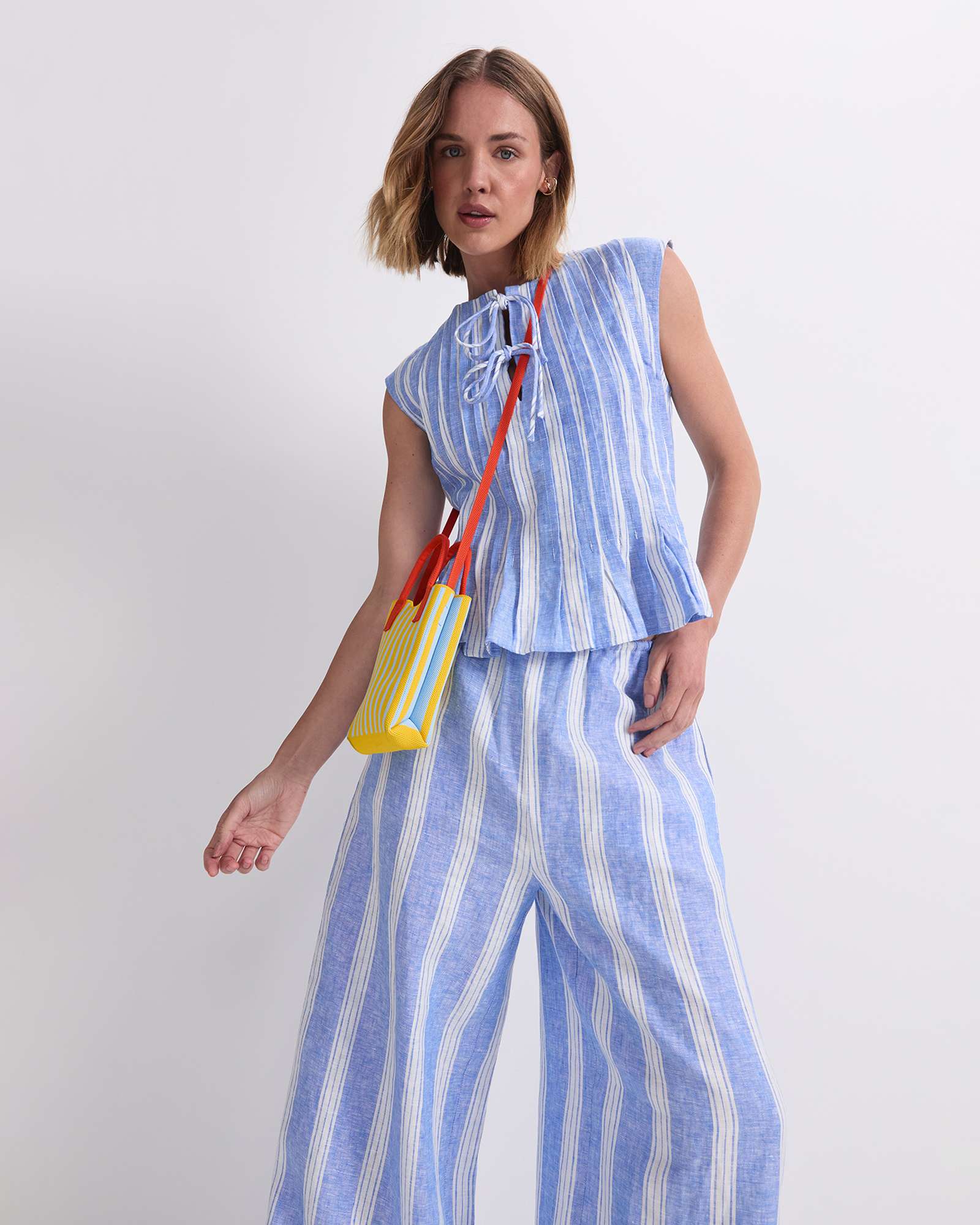 Ariana Pintuck Linen Blouse